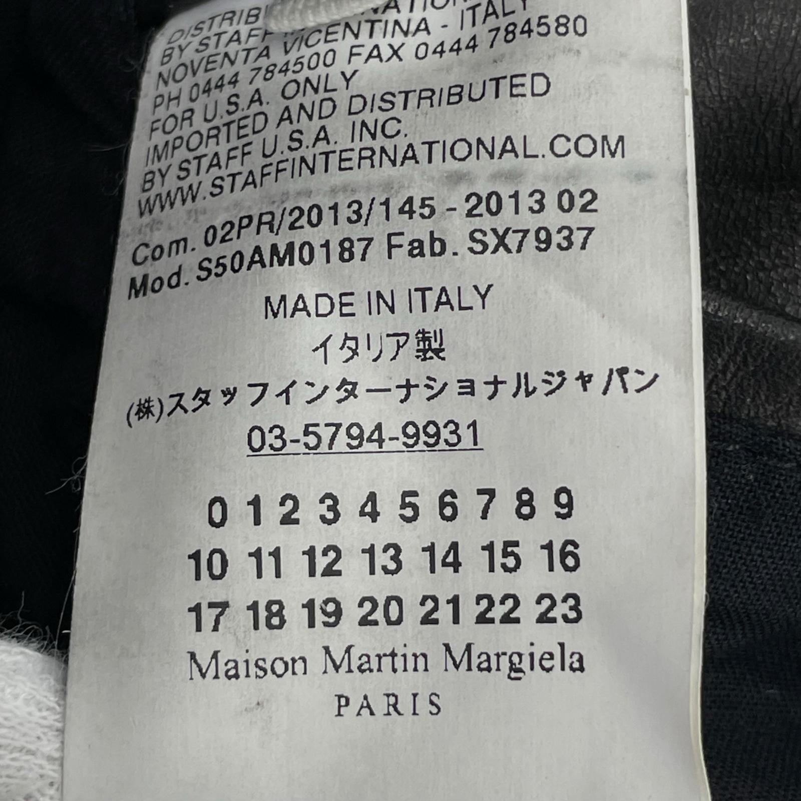 ジャケット MAISON MARGIELA 13AW 5ZIPライダース ハノ字ライダース 44 ブラック 44 ブラック