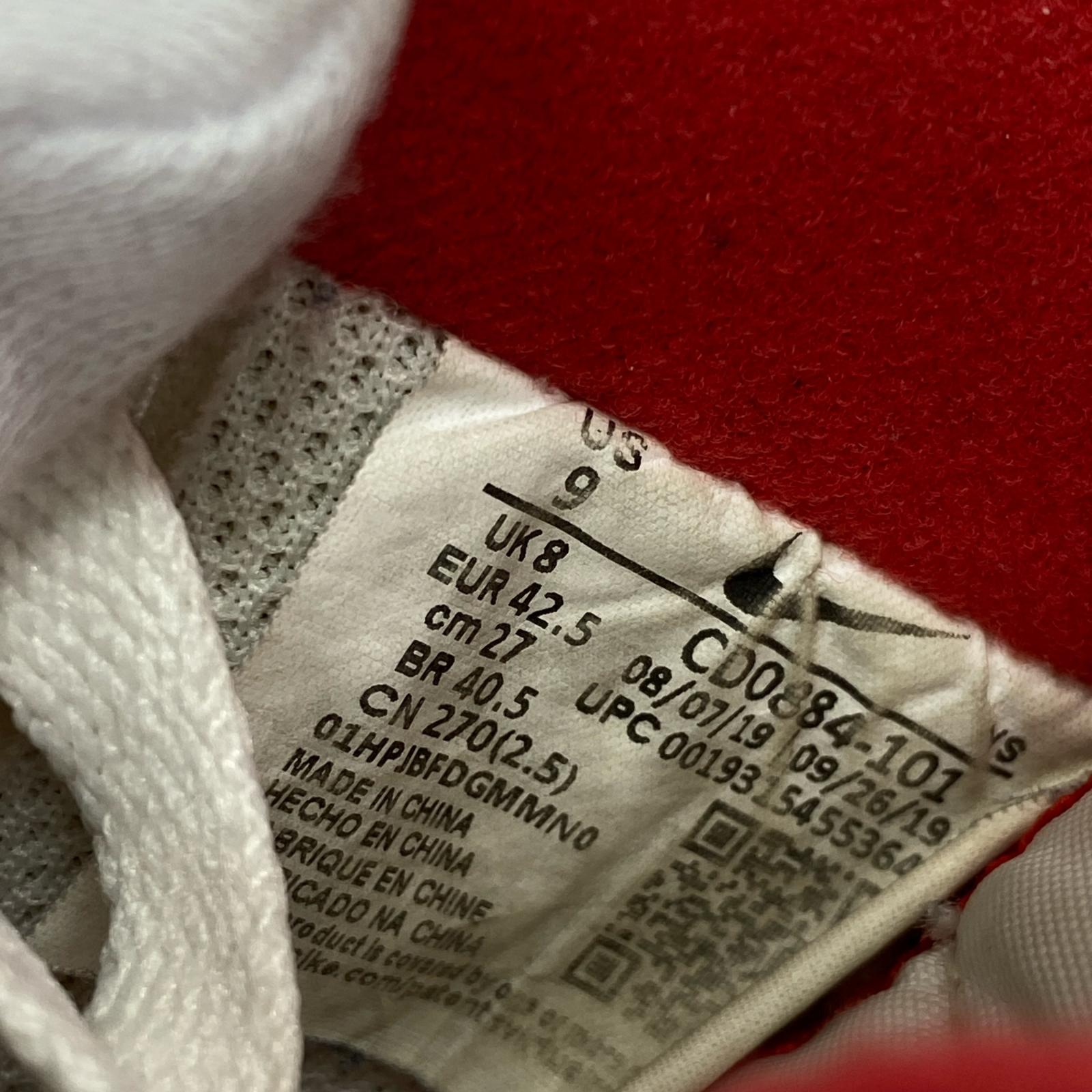 スニーカー Nike Air Force 1 Low "White University Red" 27cm (US9 UK8 1/2 EU44)