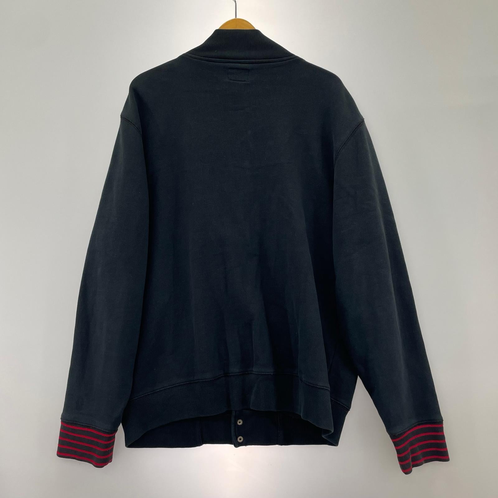 ジャケット スウェットスタジャン (XL) 赤黒 ブラック