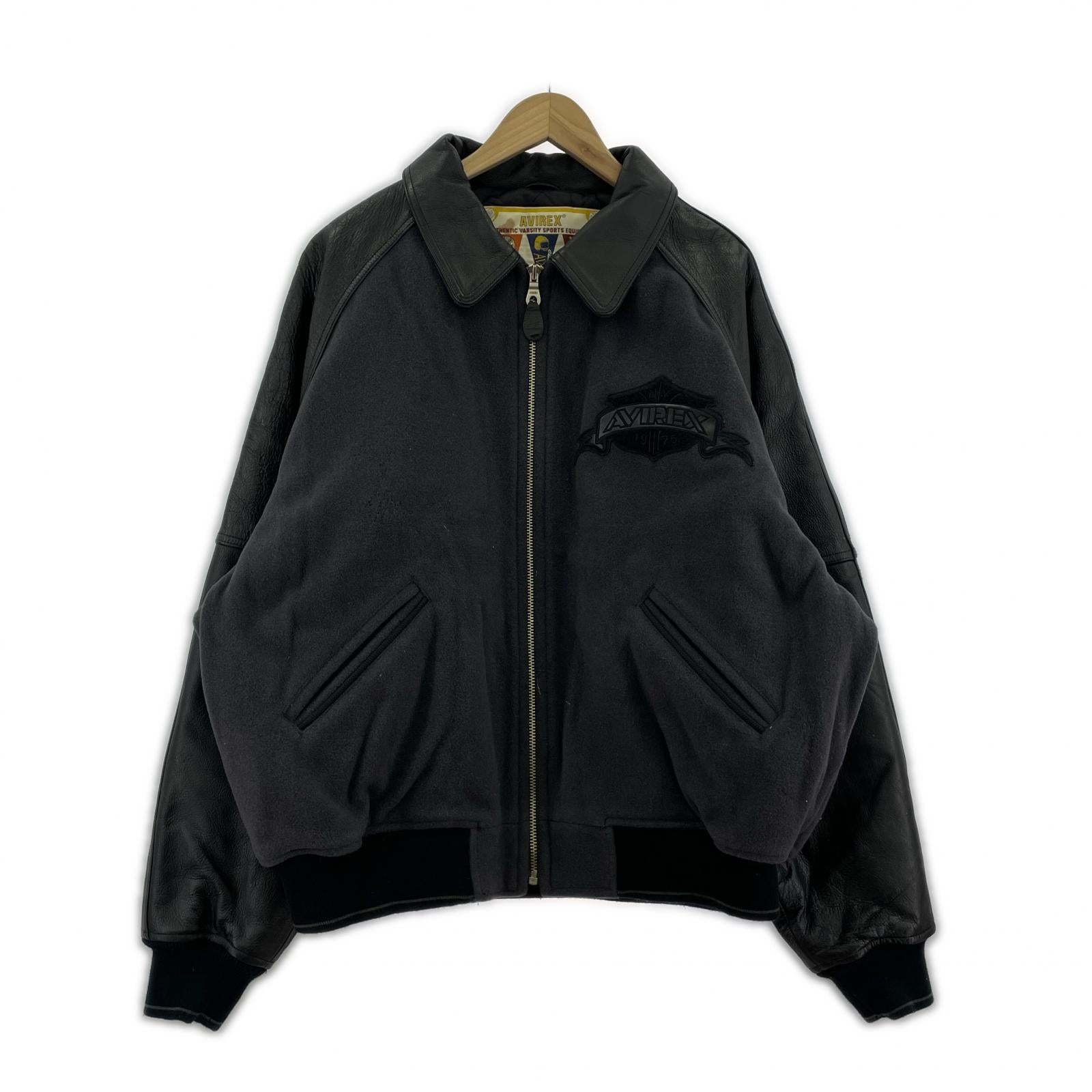 ジャケット レザー切替ジャケット XXL ブラック