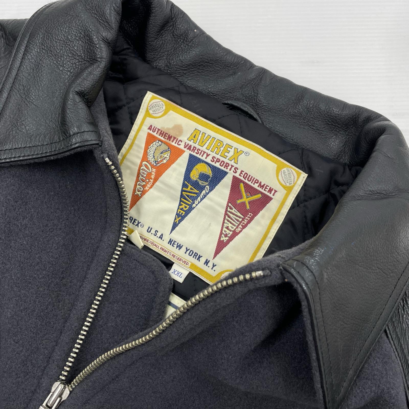ジャケット レザー切替ジャケット XXL ブラック