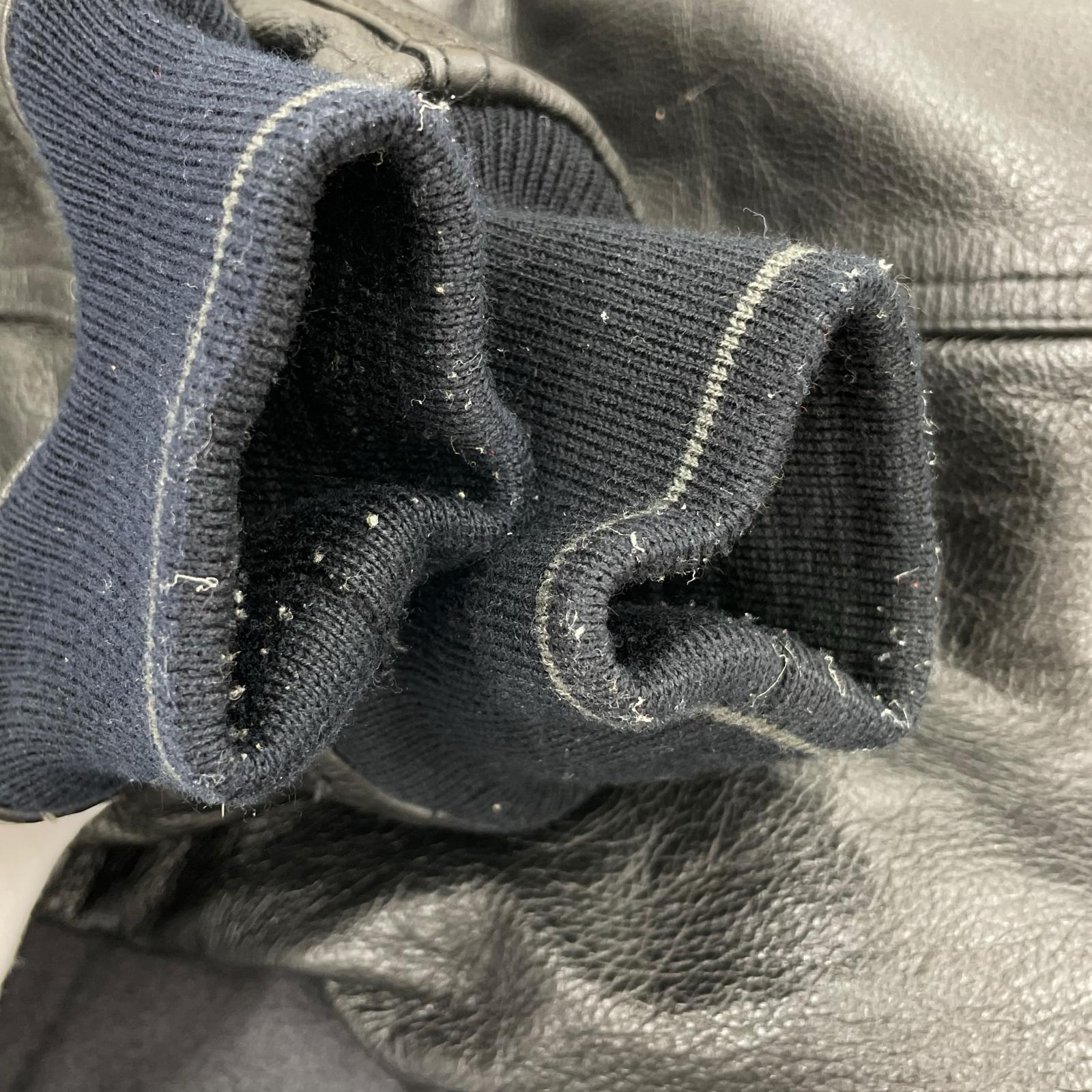 ジャケット レザー切替ジャケット XXL ブラック