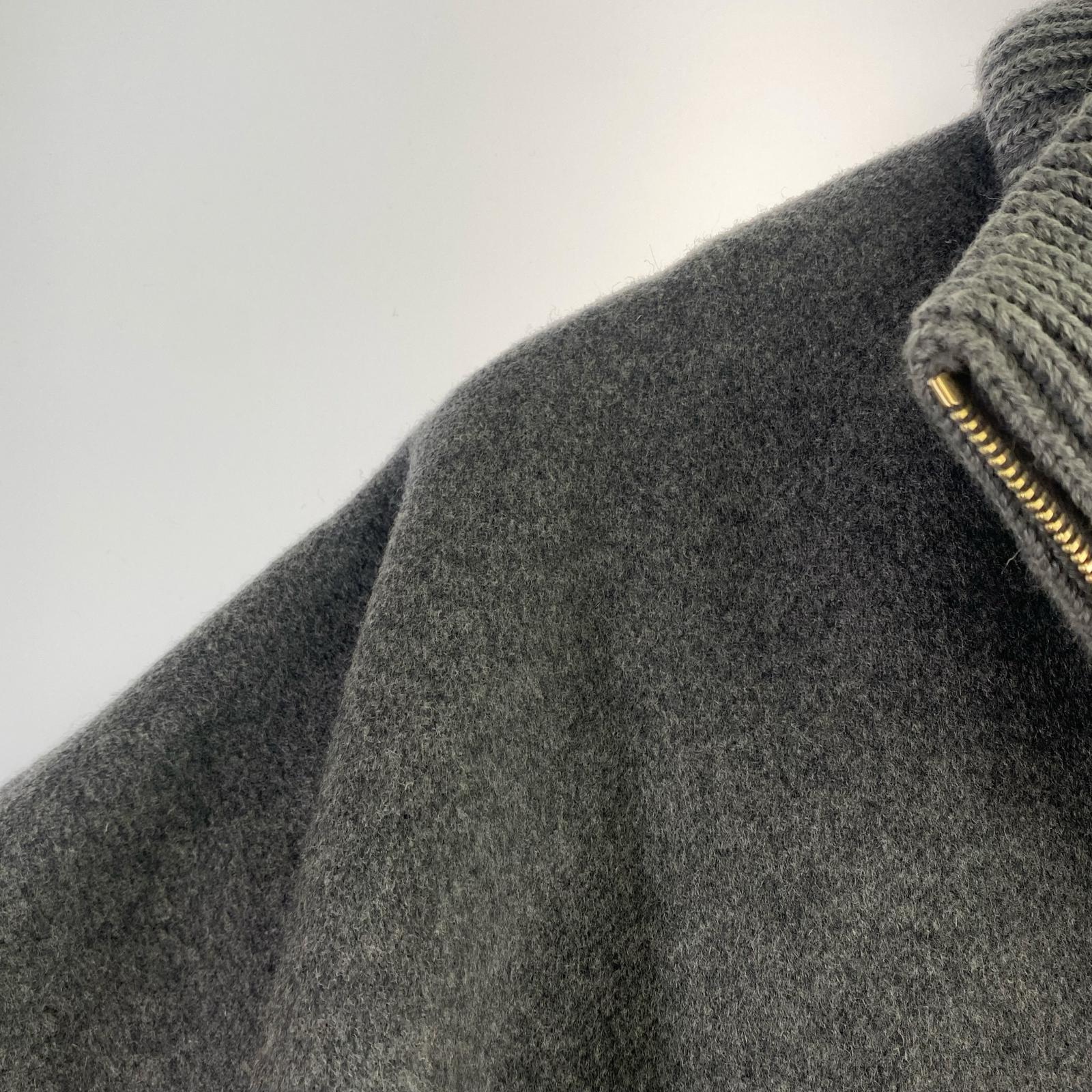 ジャケット ジップアップ ポンチョ グレー (40) グレー