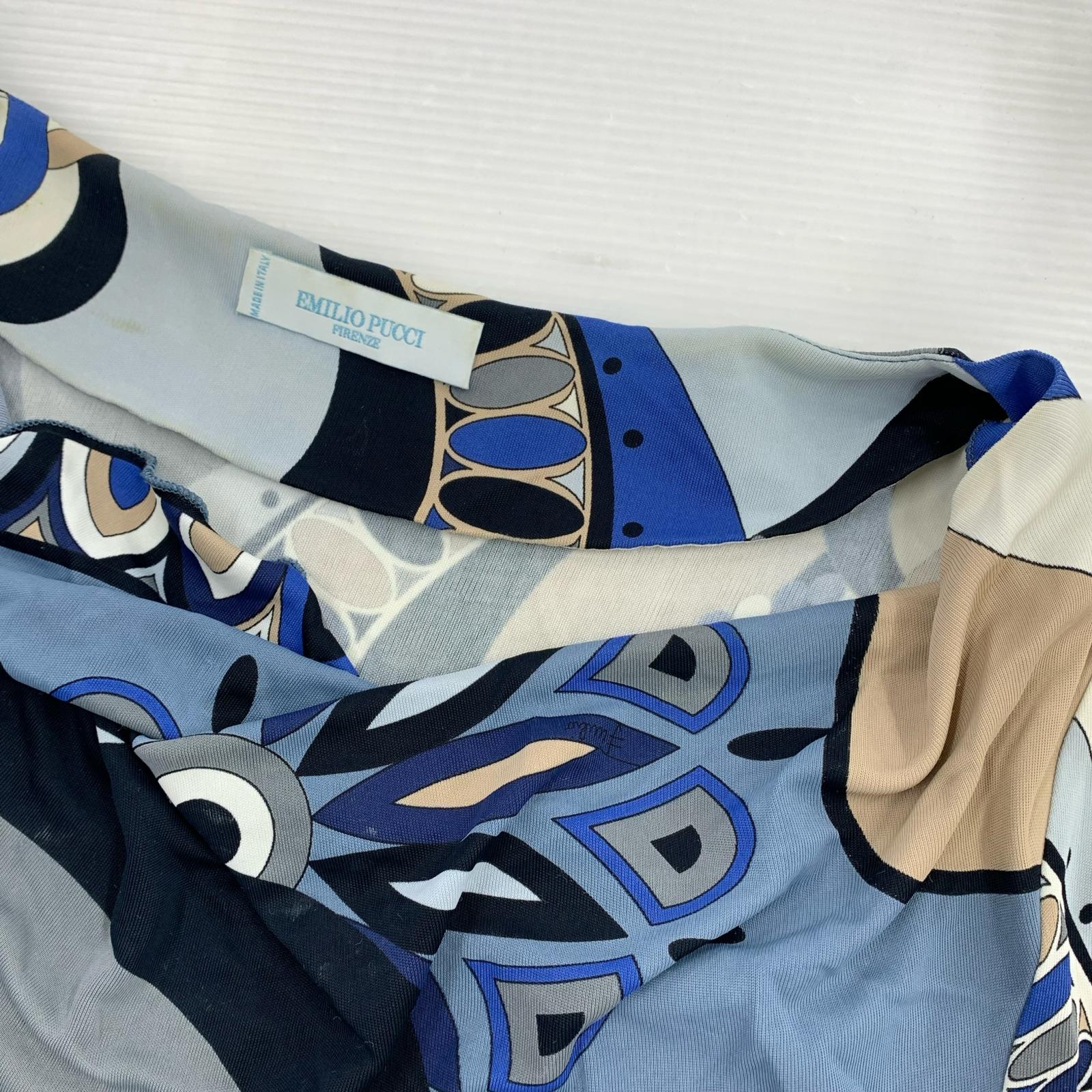 ワンピース 総柄 ブルー 36 ブルー