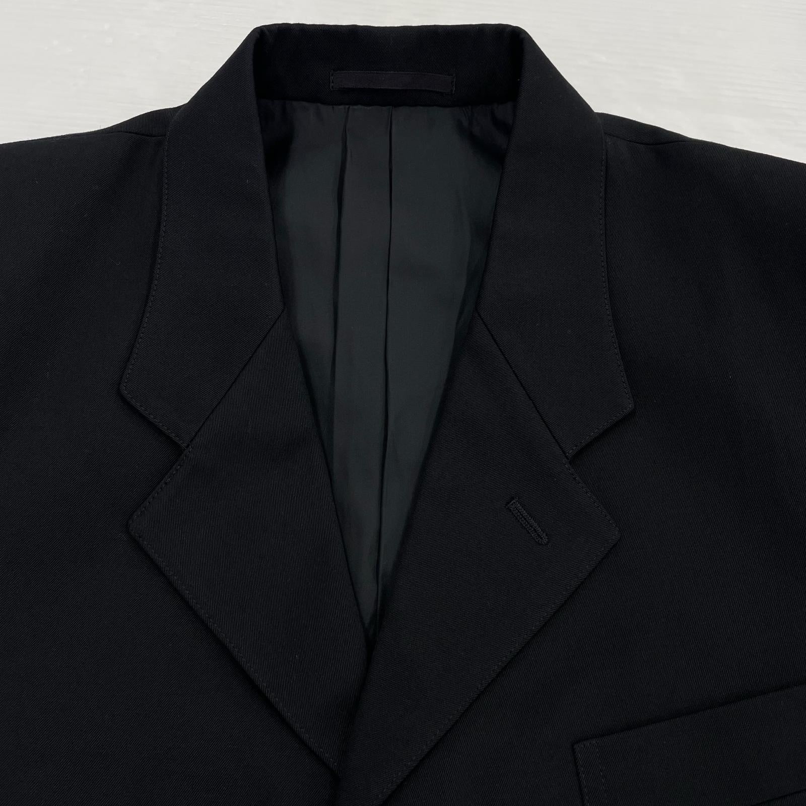 ジャケット Y’s for men LQ ウールギャバテーラードジャケット M 黒 M ブラック