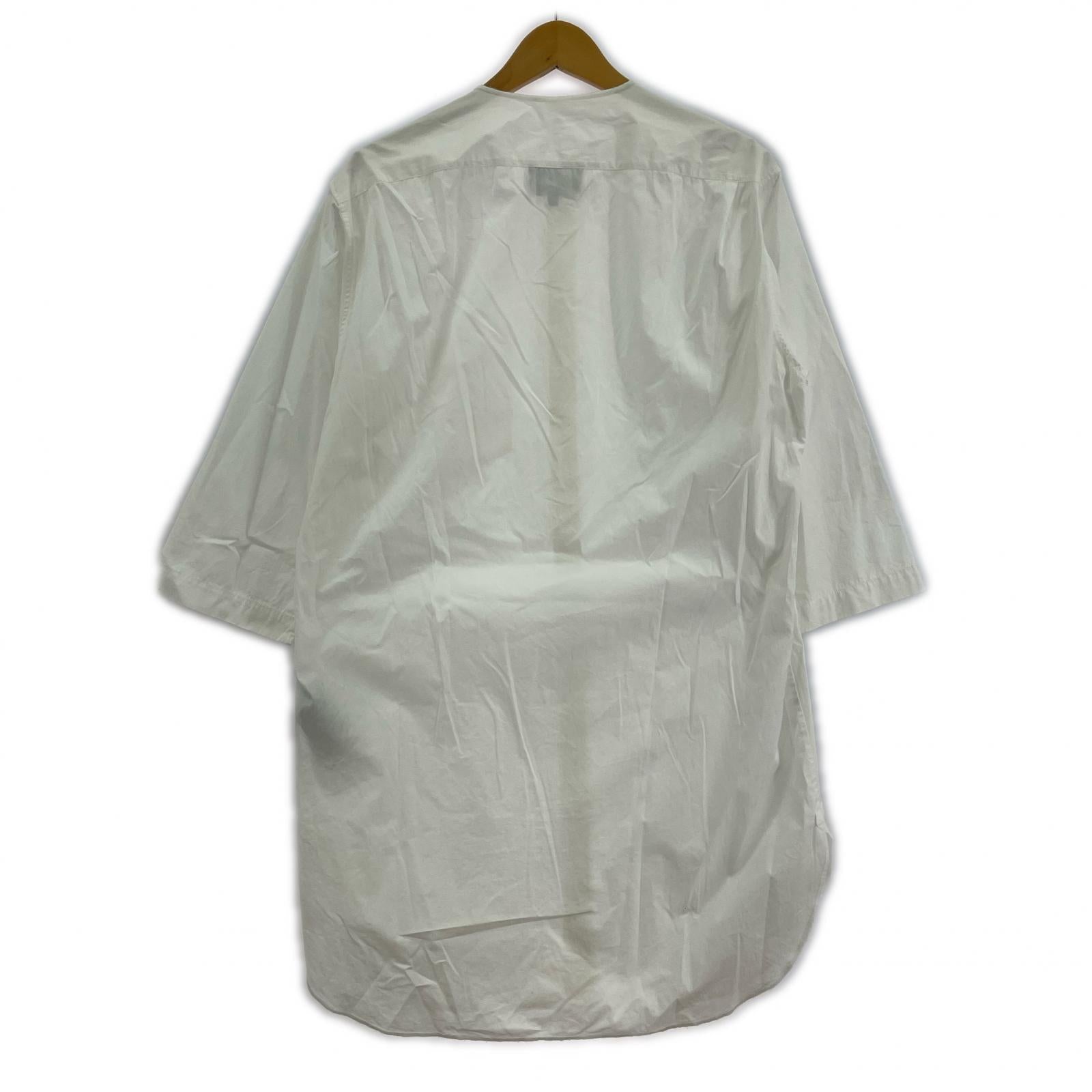 長袖シャツ 3.1 Phillip Lim ノーカラーロングシャツ XS 白 ホワイト