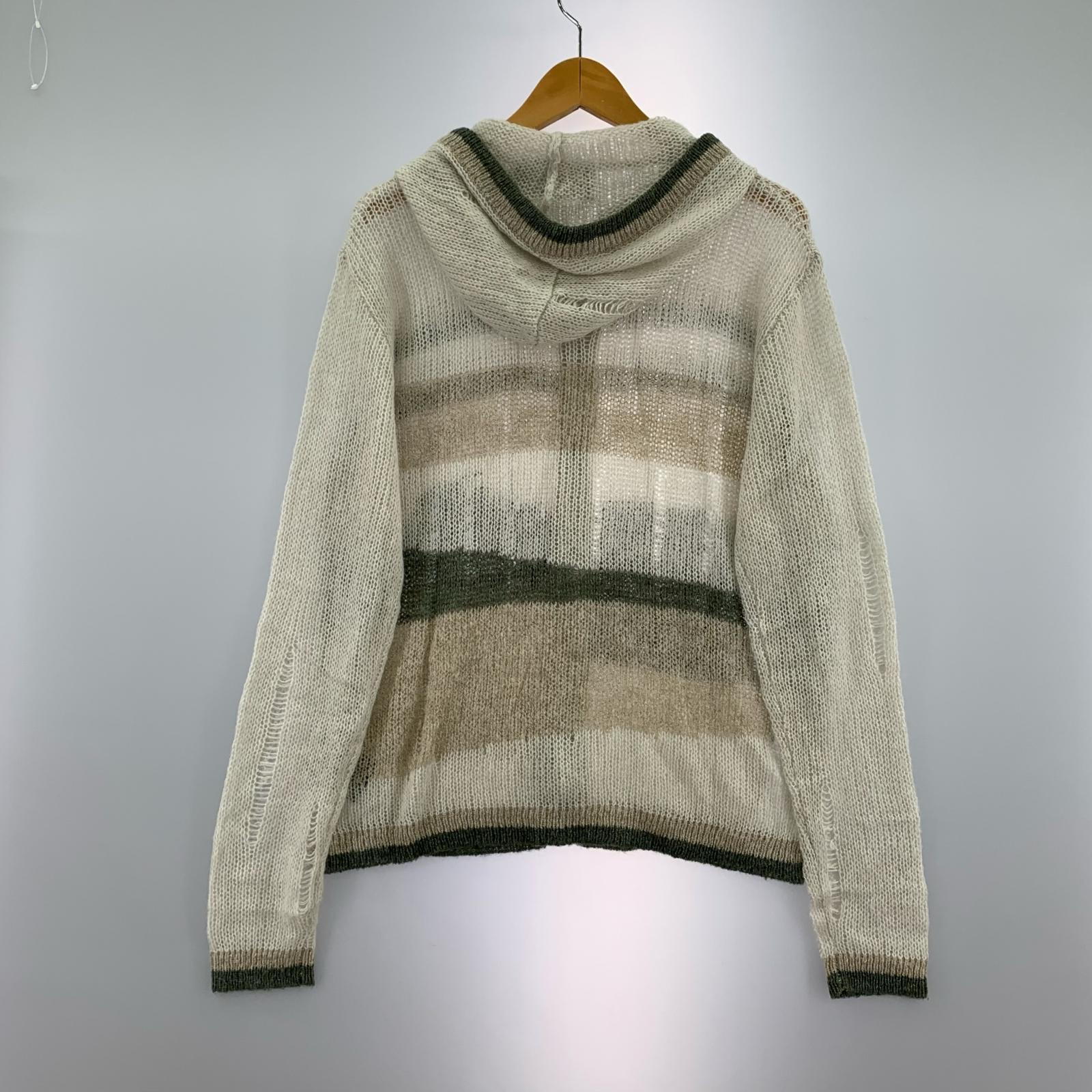 ニット RACER WORLDWIDE DISTRESSEED KNIT HOODIE S