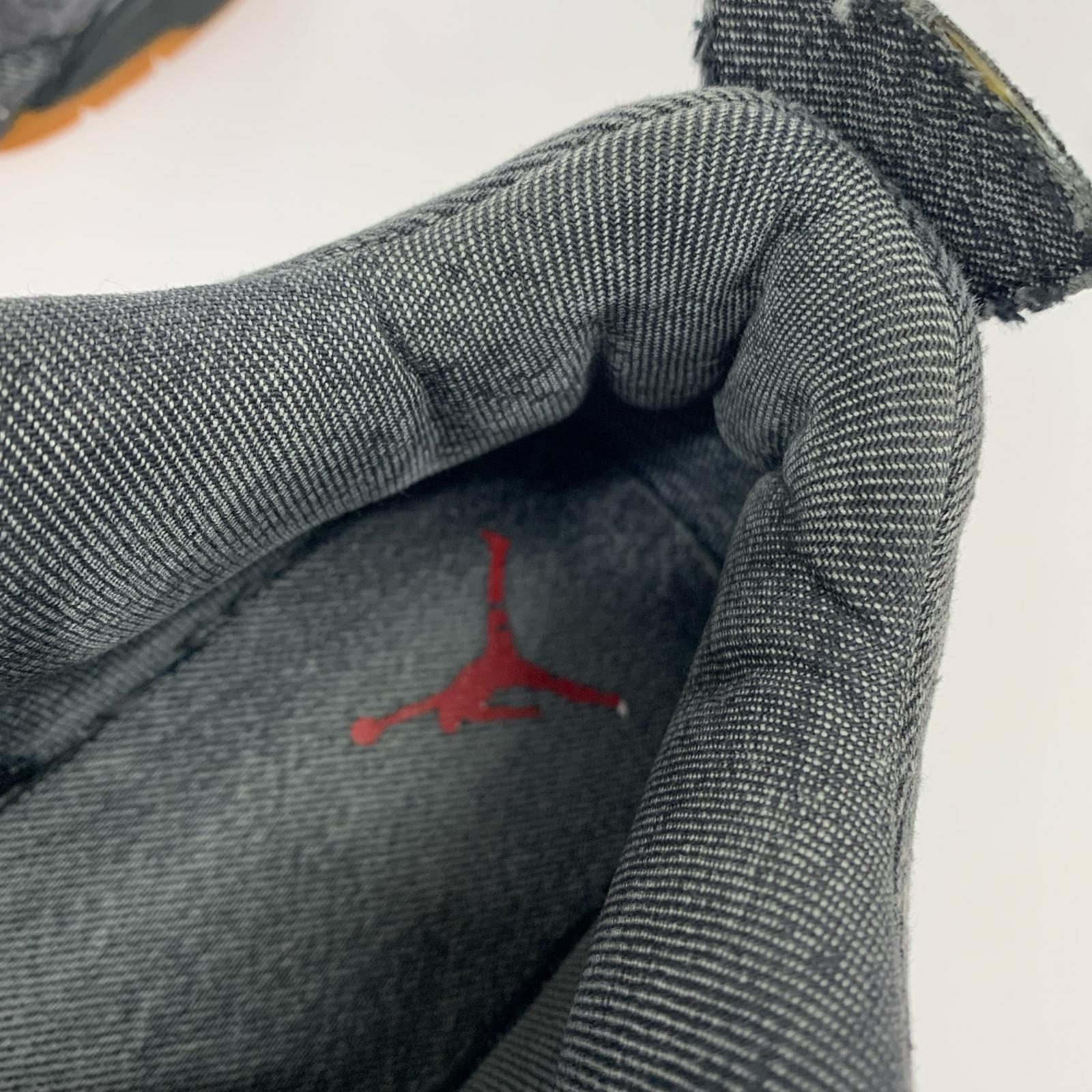 スニーカー Levi's Air Jordan 4 Black Denim 26.5cm 26.5cm (US8 1/2 UK8 EU43) ブラック