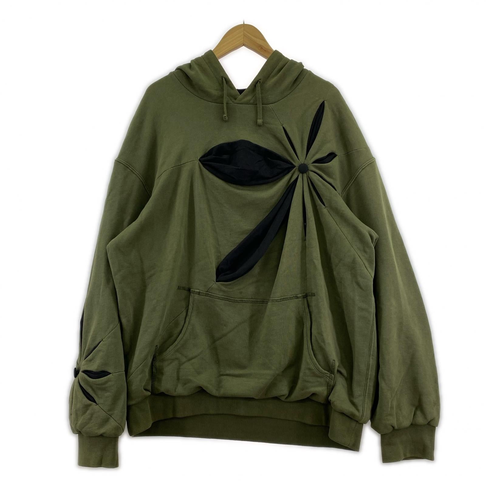 パーカー KUSIKOHC ORIGAMI HOODIE オリガミフーディ M オリーブ M