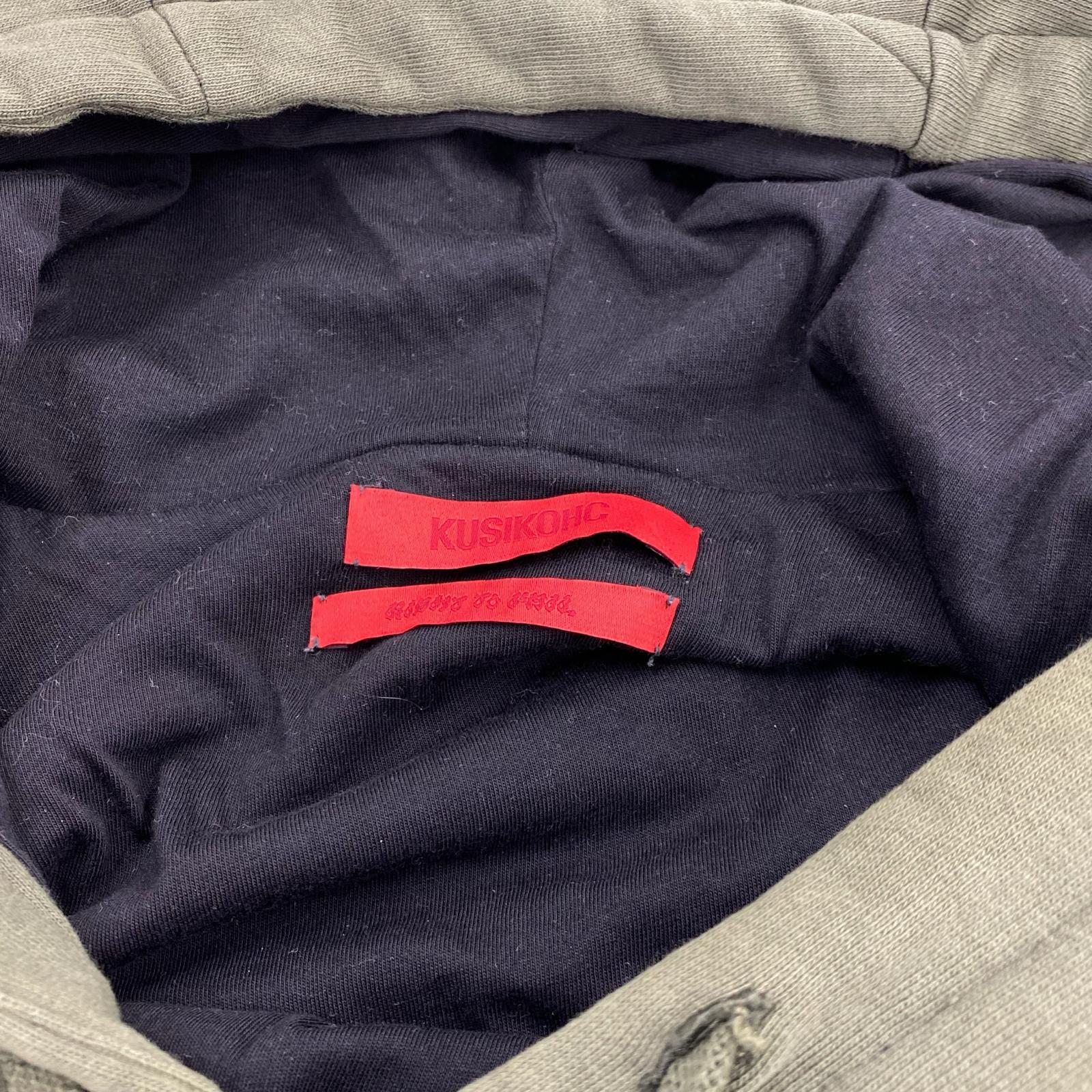 パーカー KUSIKOHC ORIGAMI HOODIE オリガミフーディ M オリーブ M