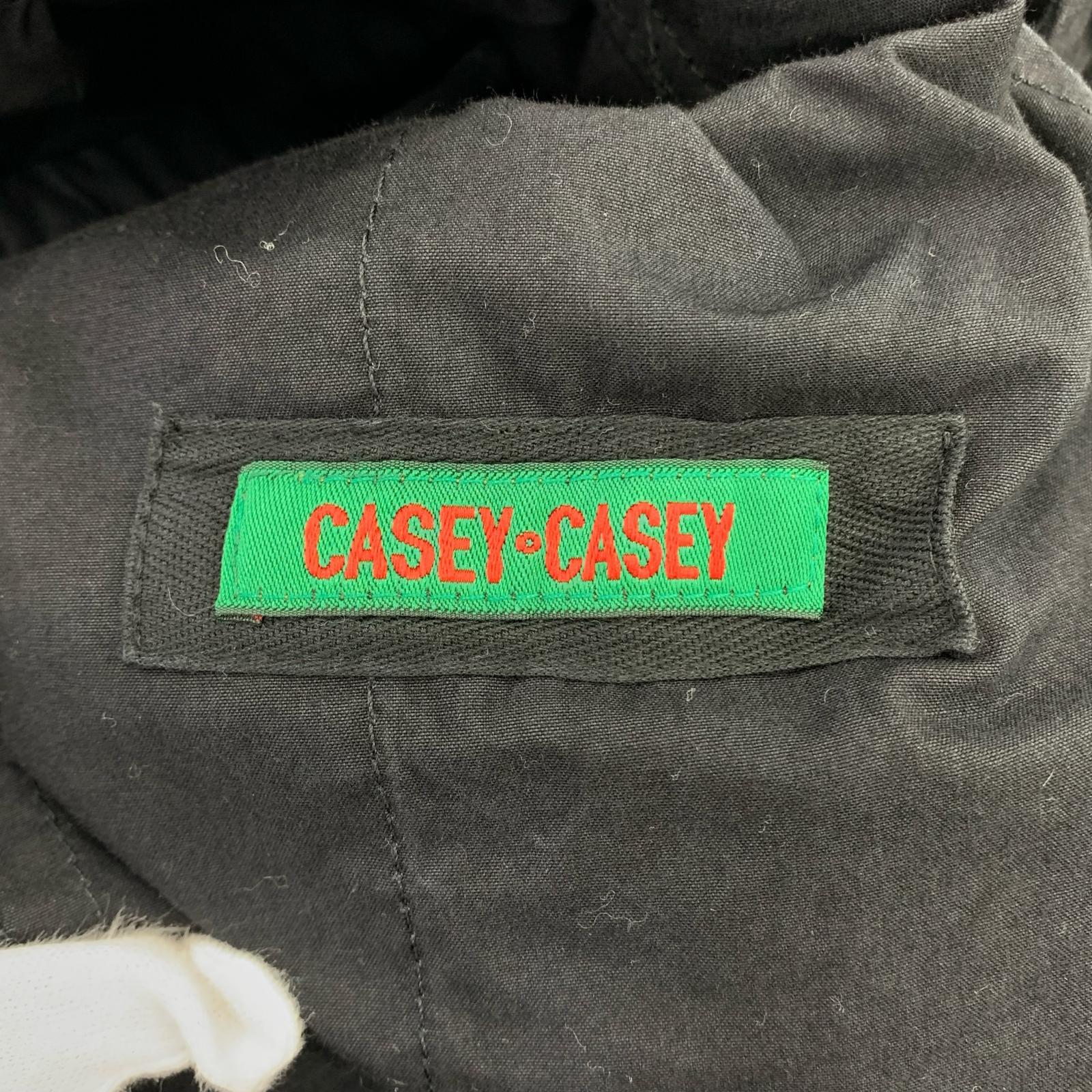 ジャケット CASEY-CASEY コットンベンタイル トレンチコート M ブラック M ブラック