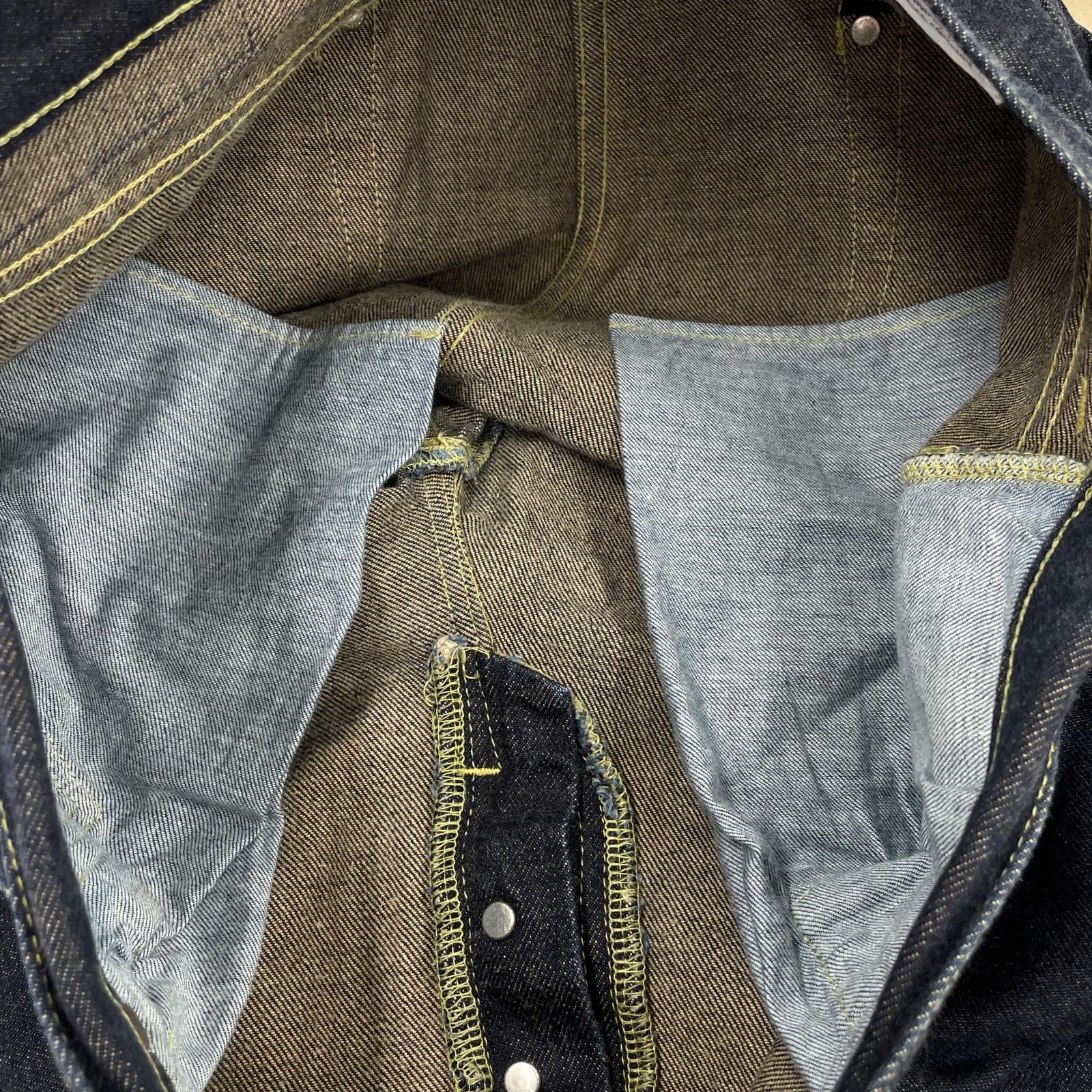 デニムパンツ クラシックロウ ストレートフィット デニムパンツ4120600041-36 36 ネイビー