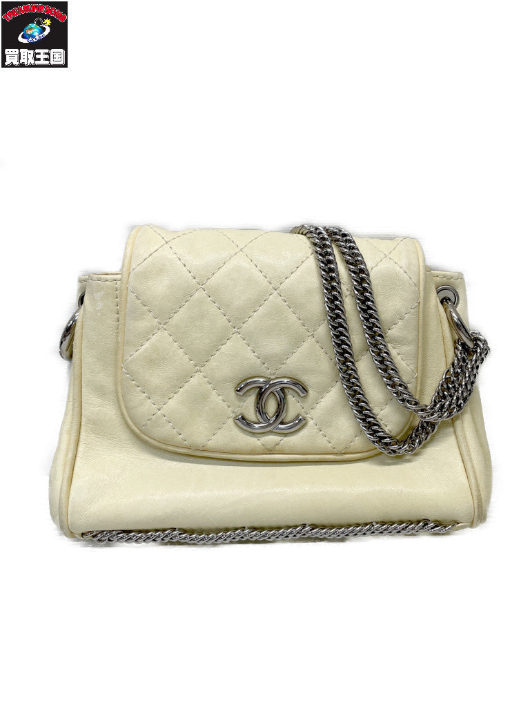 CHANEL マトラッセ チェーンショルダーバッグ ベージュ