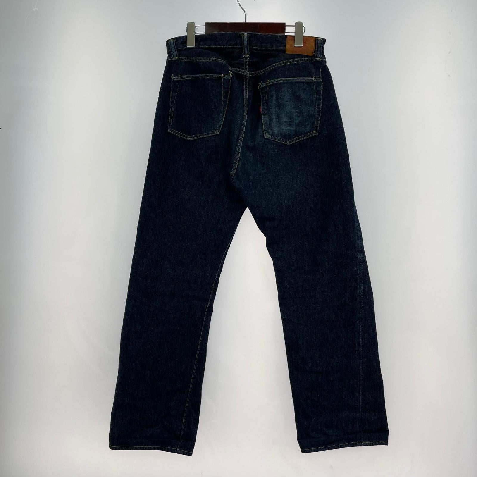 デニムパンツ TCB JEANS ボタンフライ デニムパンツ ブルー
