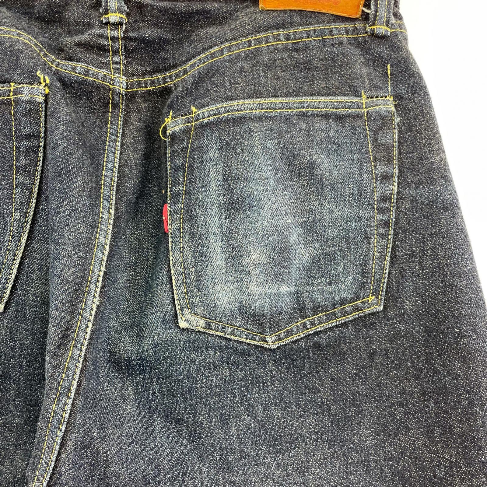 デニムパンツ TCB JEANS ボタンフライ デニムパンツ ブルー