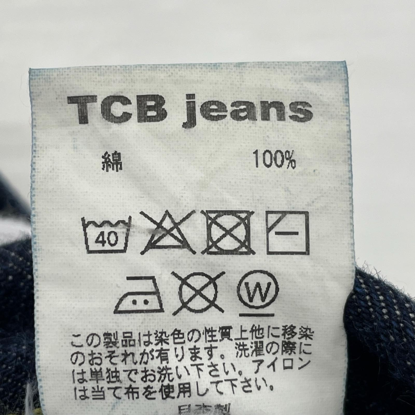 デニムパンツ TCB JEANS ボタンフライ デニムパンツ ブルー