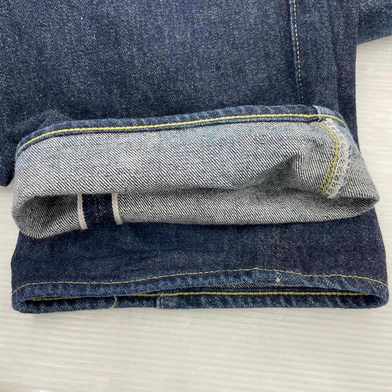 デニムパンツ TCB JEANS ボタンフライ デニムパンツ ブルー