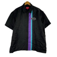 半袖シャツ 22ss Satin Zip Up S/S Work ブラック (M) M ブラック
