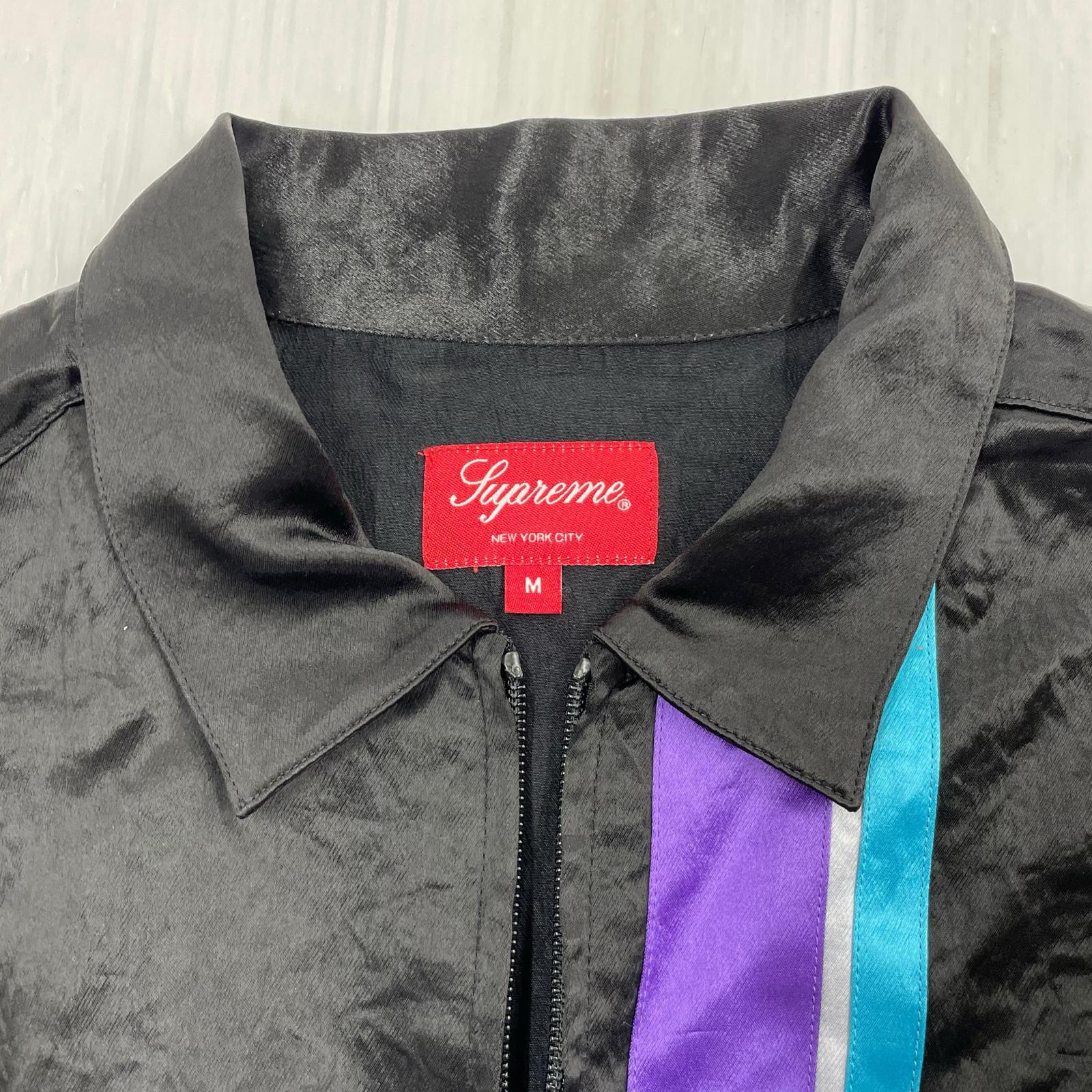 半袖シャツ 22ss Satin Zip Up S/S Work ブラック (M) M ブラック