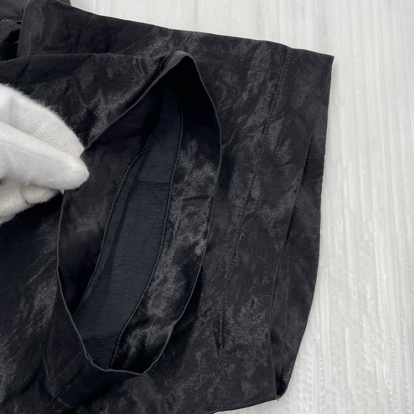 半袖シャツ 22ss Satin Zip Up S/S Work ブラック (M) M ブラック