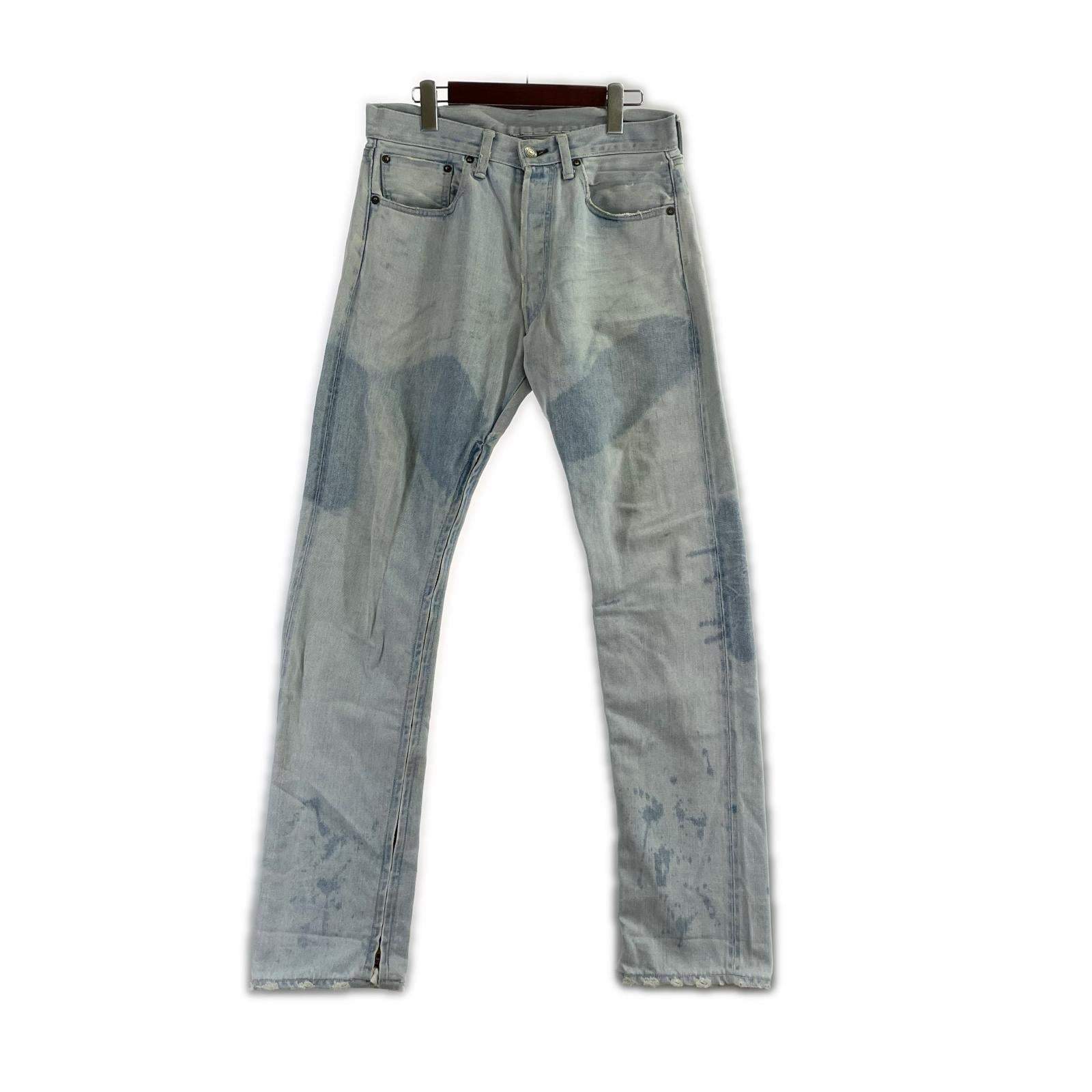 デニムパンツ 00s 55年復刻 赤耳 裾ジップ ブルー