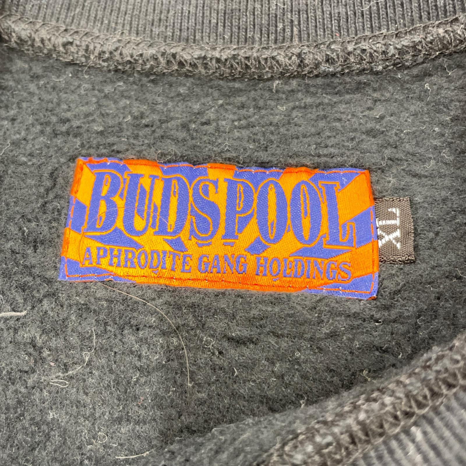 スウェット BUDSPOOL 舐達磨 BLUE IN BEATS ブラック