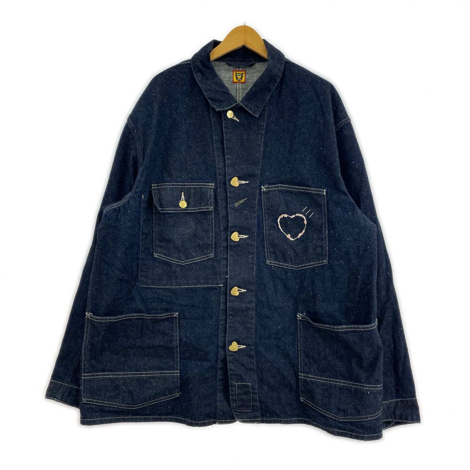 ジャケット HUMAN MADE 25SS DENIM COVERALL JACKET XXL インディゴ ブルー