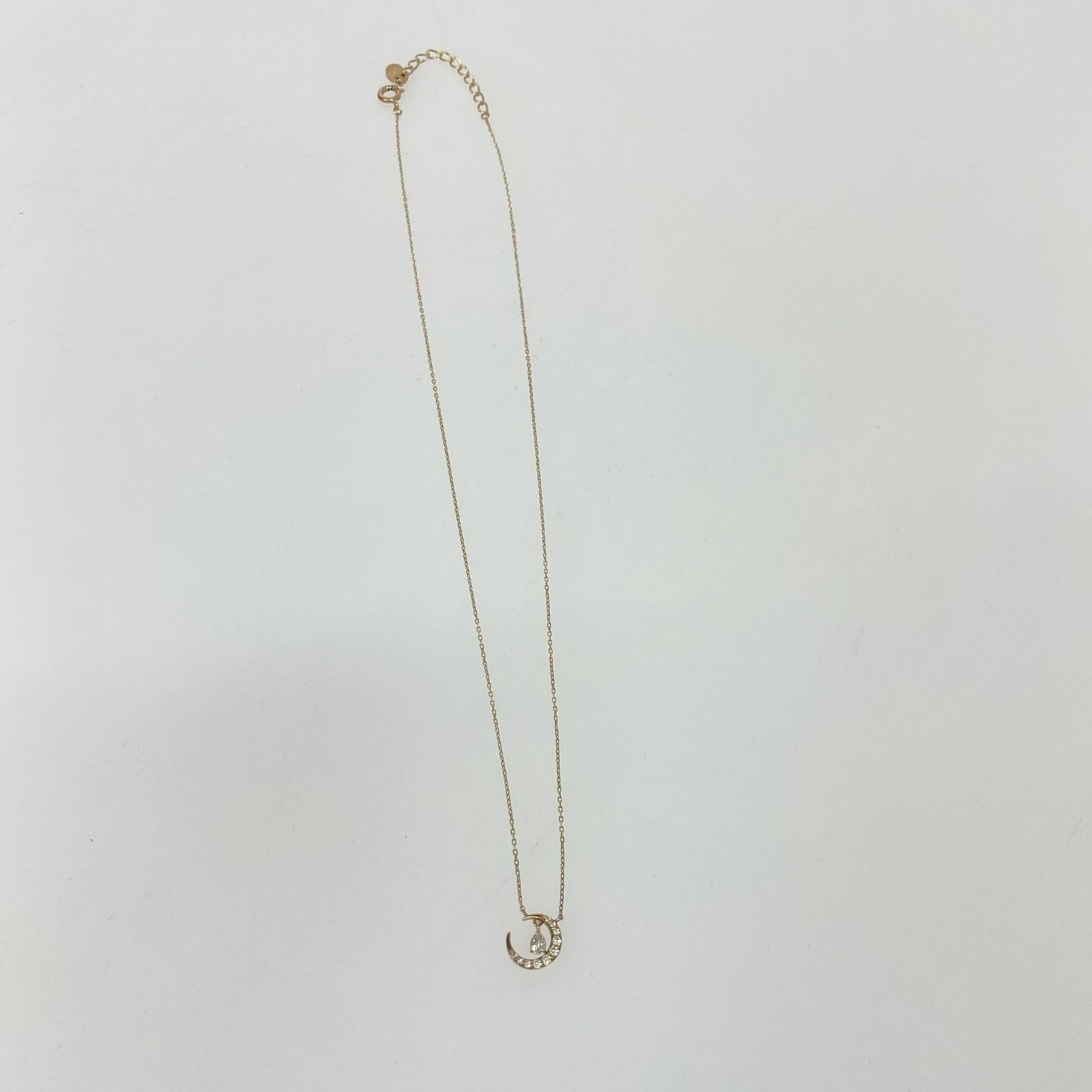 ネックレス SILVER ムーンネックレス GLD