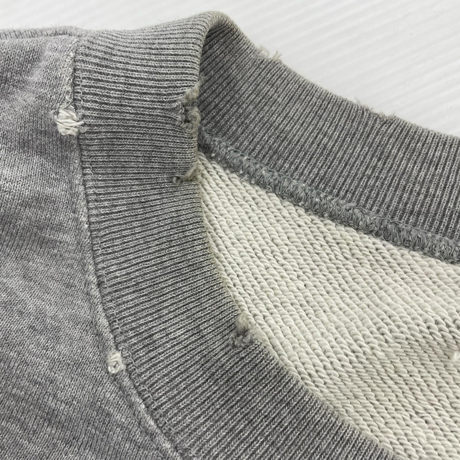 スウェット ダメージ加工 ビッグシルエット 3 グレー
