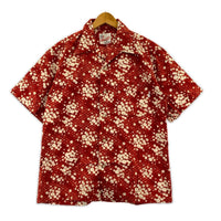 半袖シャツ STUDIO D’ARTISAN SSアロハシャツ 総柄 (L) L レッド