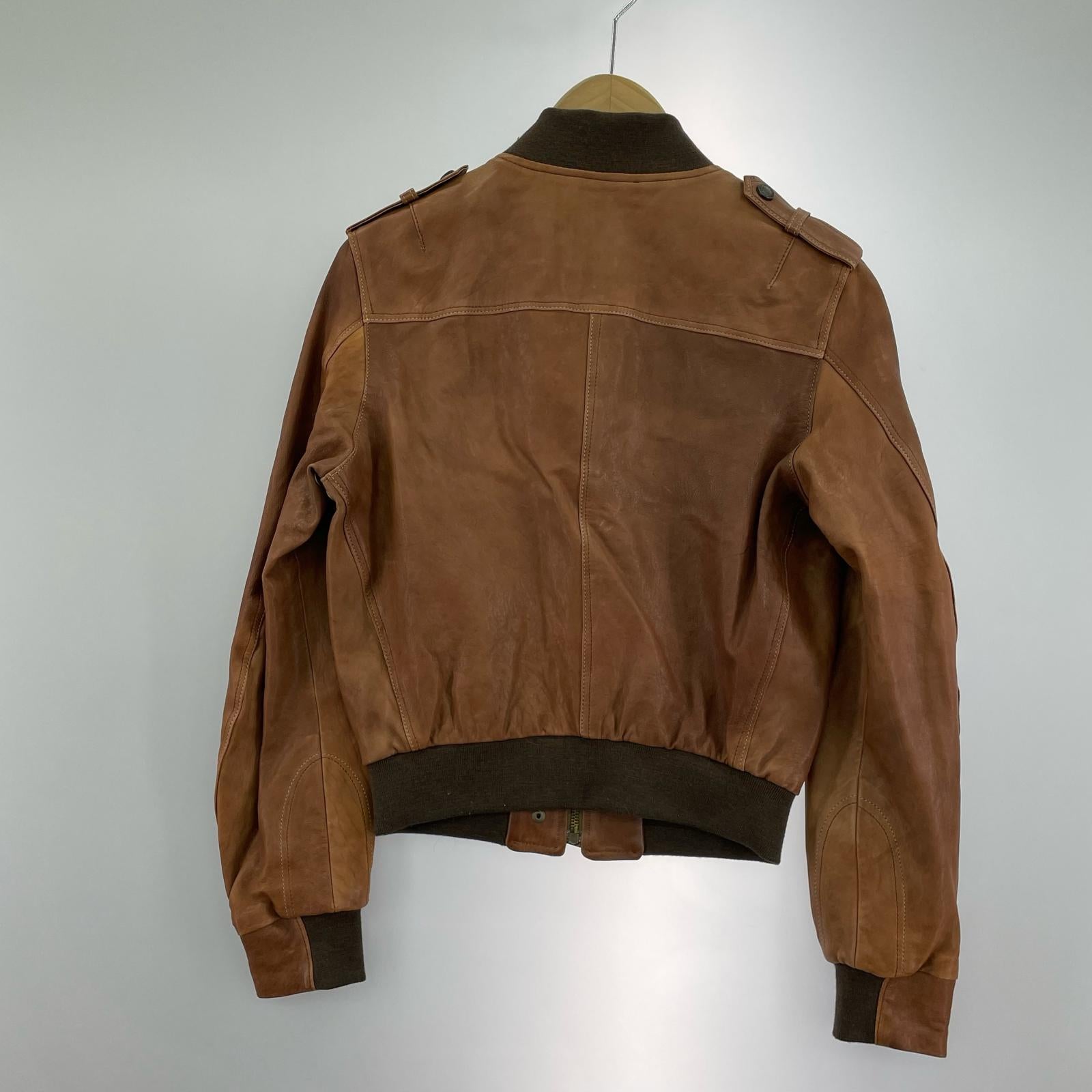 レザージャケット AERONAUTICA ブラウン