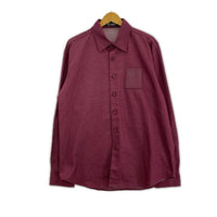 長袖シャツ RAF SIMONS Straight Fit Denim Shirt with Leather M マゼンタピンク M
