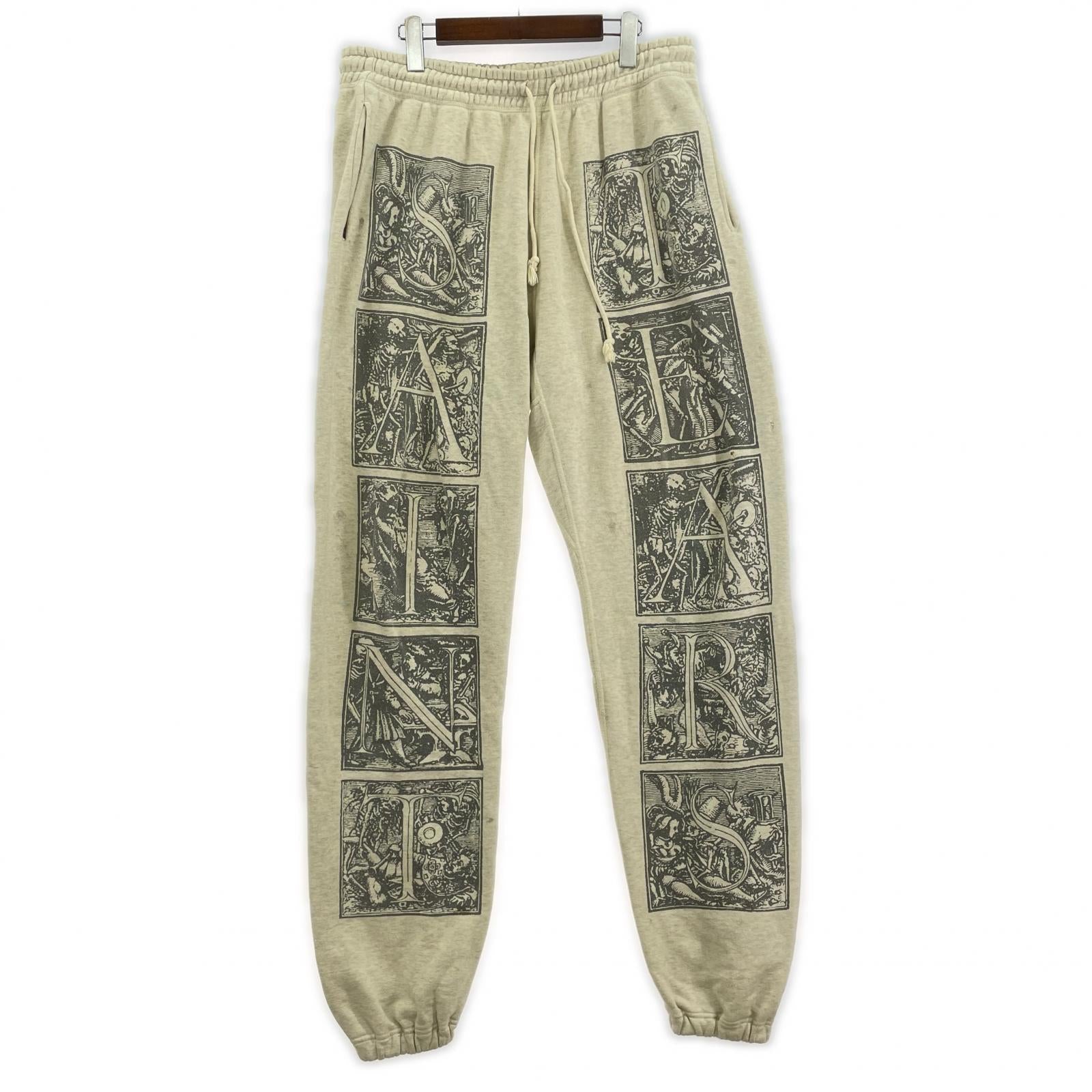 パンツ SAINT MICHAEL×DENIM TEARS DT_SWEAT PANTS MURAL GRY スウェットパンツ L アイボリー L