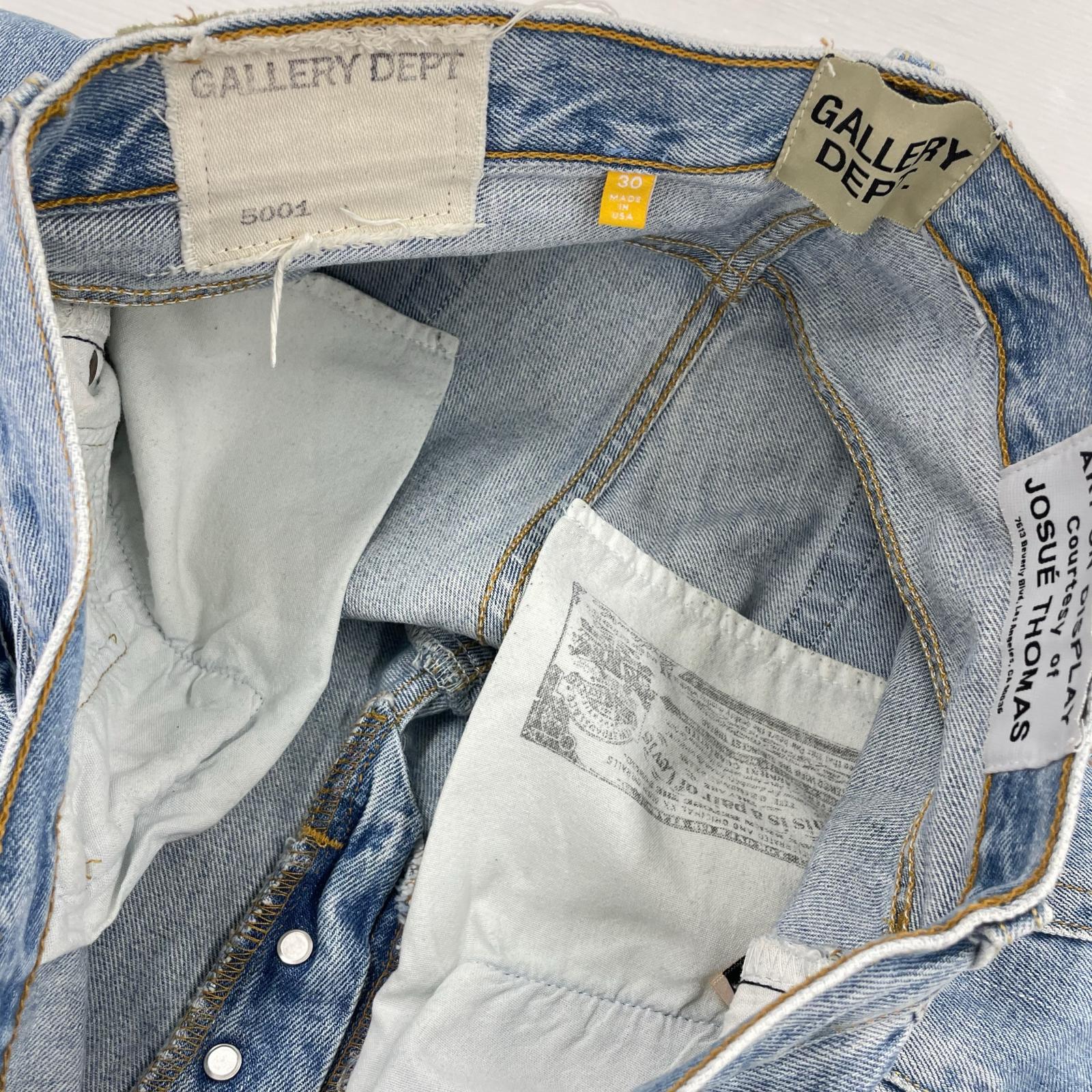 デニムパンツ GALLERY DEPT 5001 裾カットオフ リメイクデニムパンツ 30
