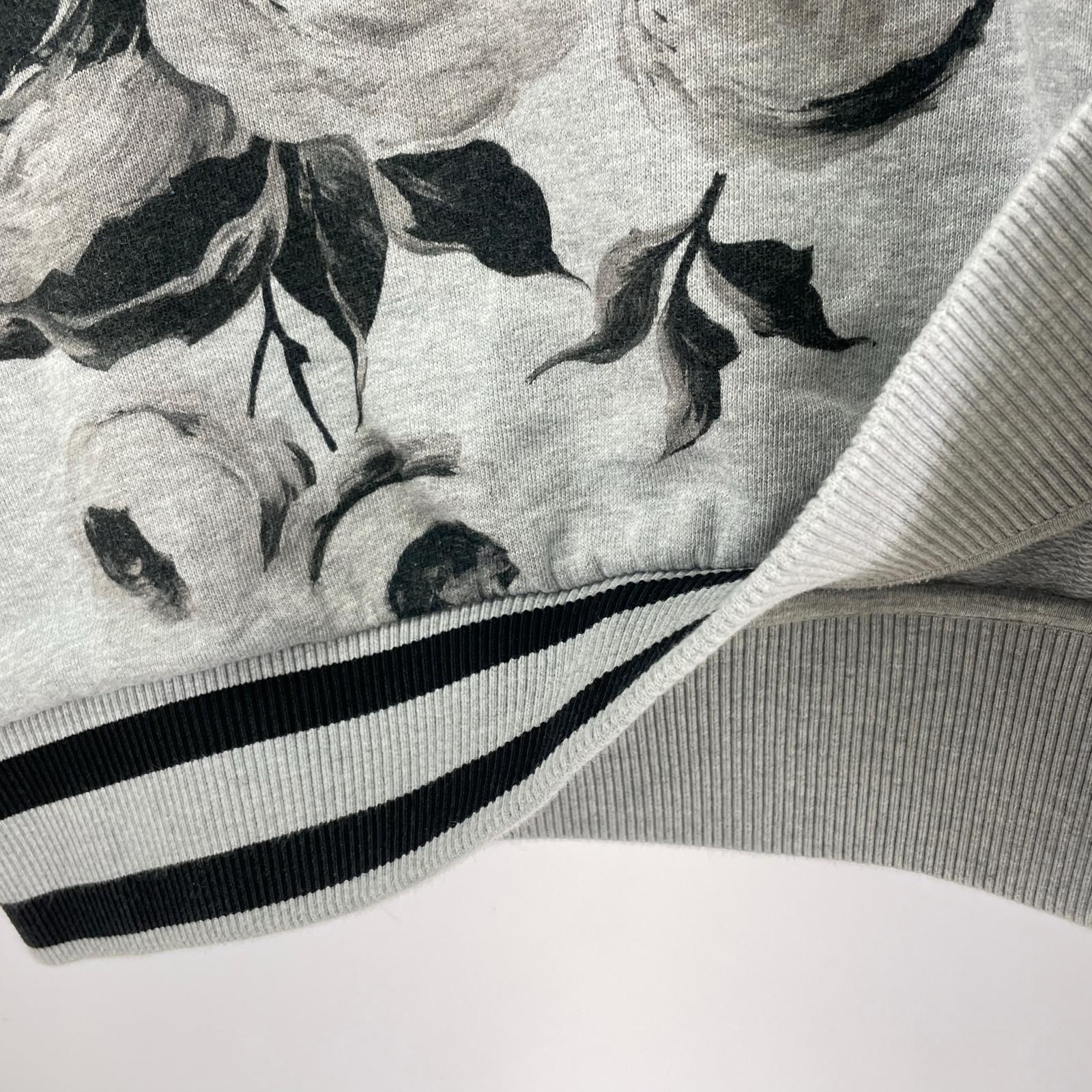 スウェット DOLCE&GABBANA テープロゴ フラワープリントスウェット 52 グレー 52 グレー