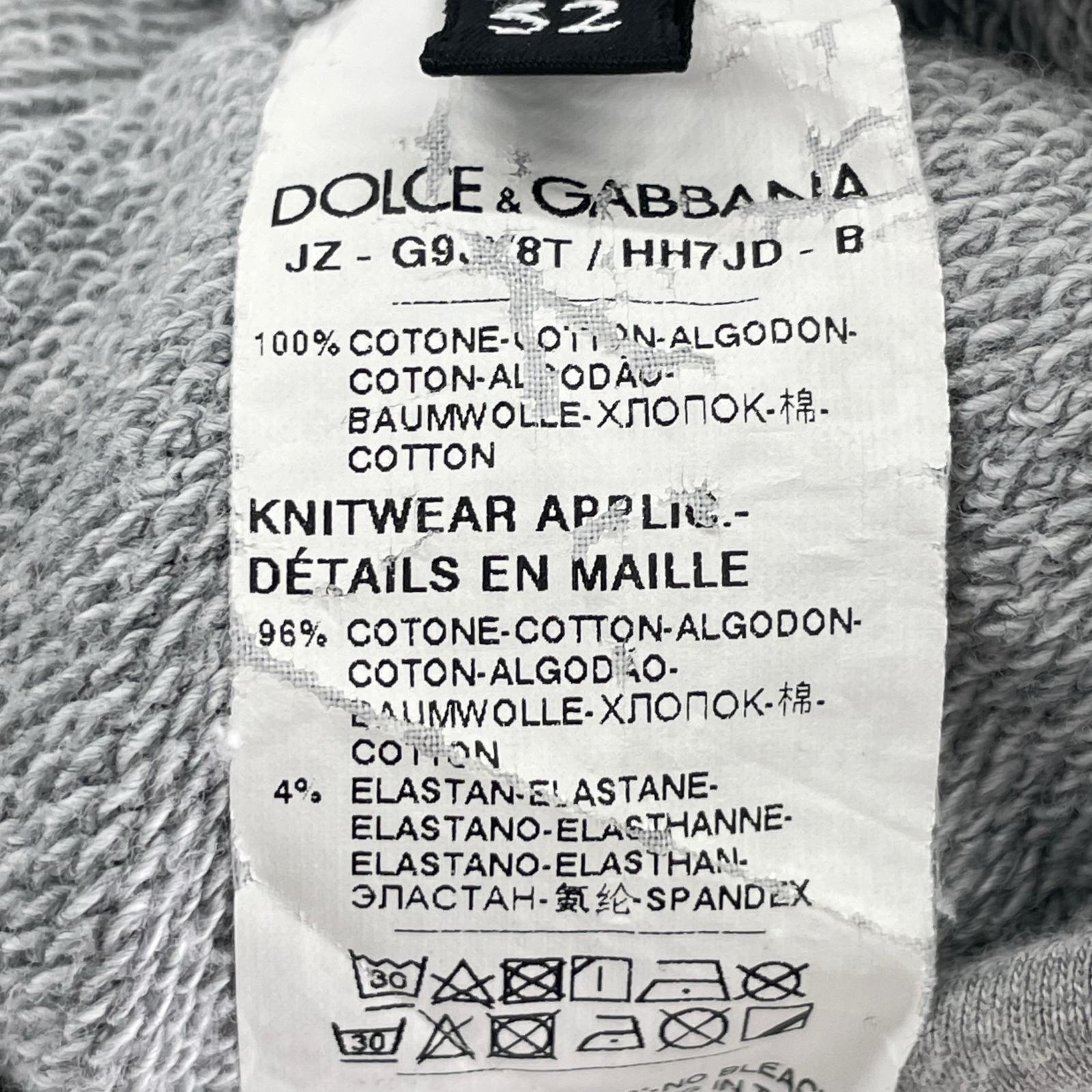 スウェット DOLCE&GABBANA テープロゴ フラワープリントスウェット 52 グレー 52 グレー