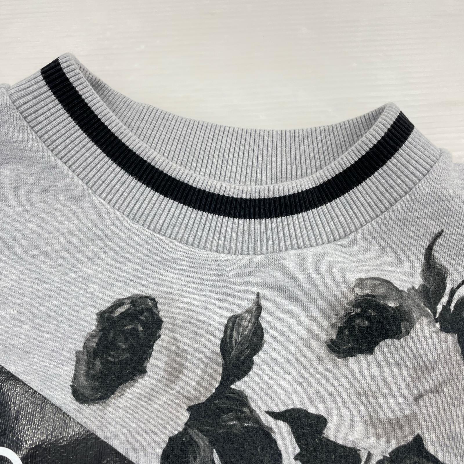 スウェット DOLCE&GABBANA テープロゴ フラワープリントスウェット 52 グレー 52 グレー