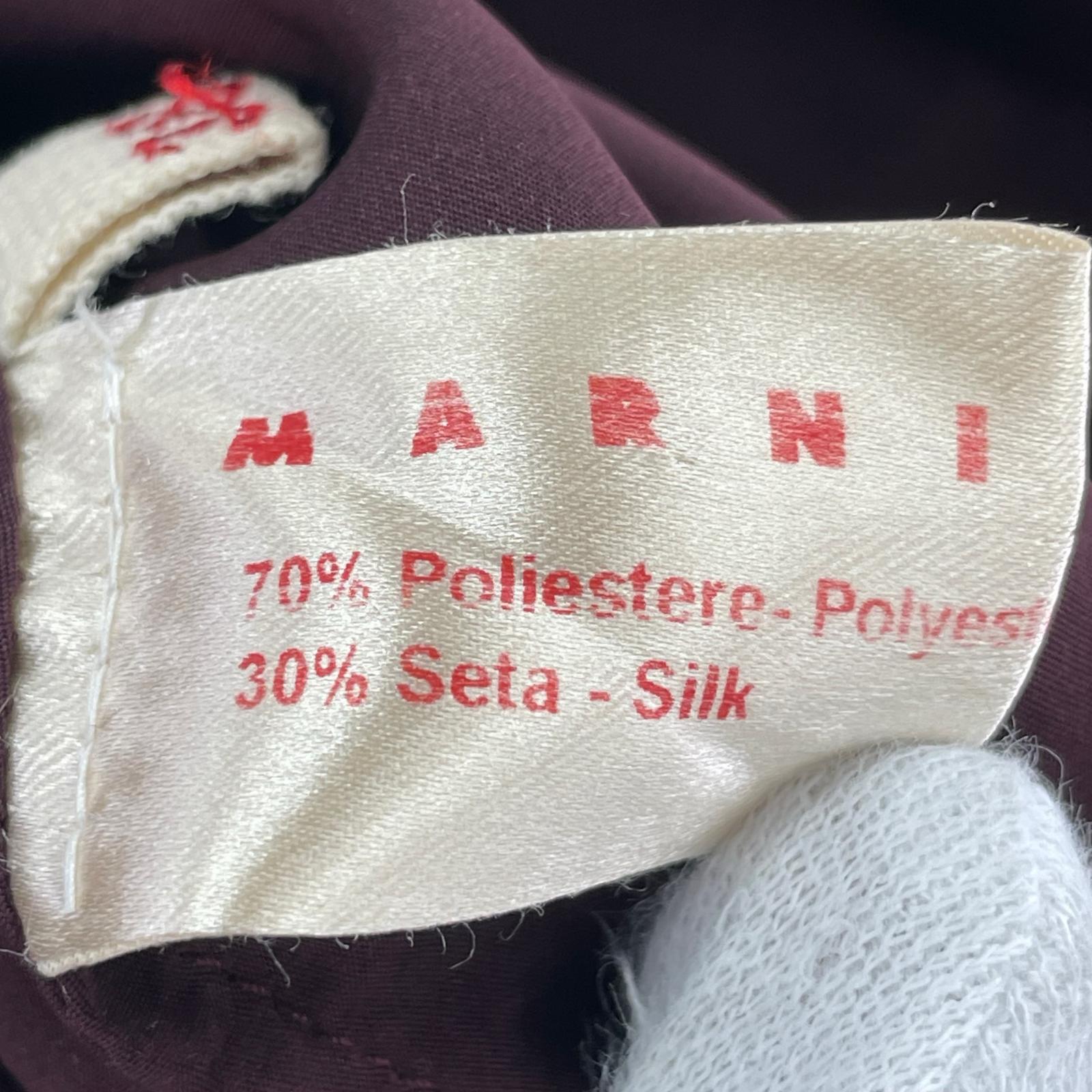 パーカー MARNI ビッグシルエット フーデットプルオーバー 38 ボルドー 38 ボルドー