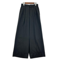パンツ JUNYA WATANABE COMME des GARCONS 26SS ウールモヘア フレアバギー2タックスラックス S 黒 S ブラック