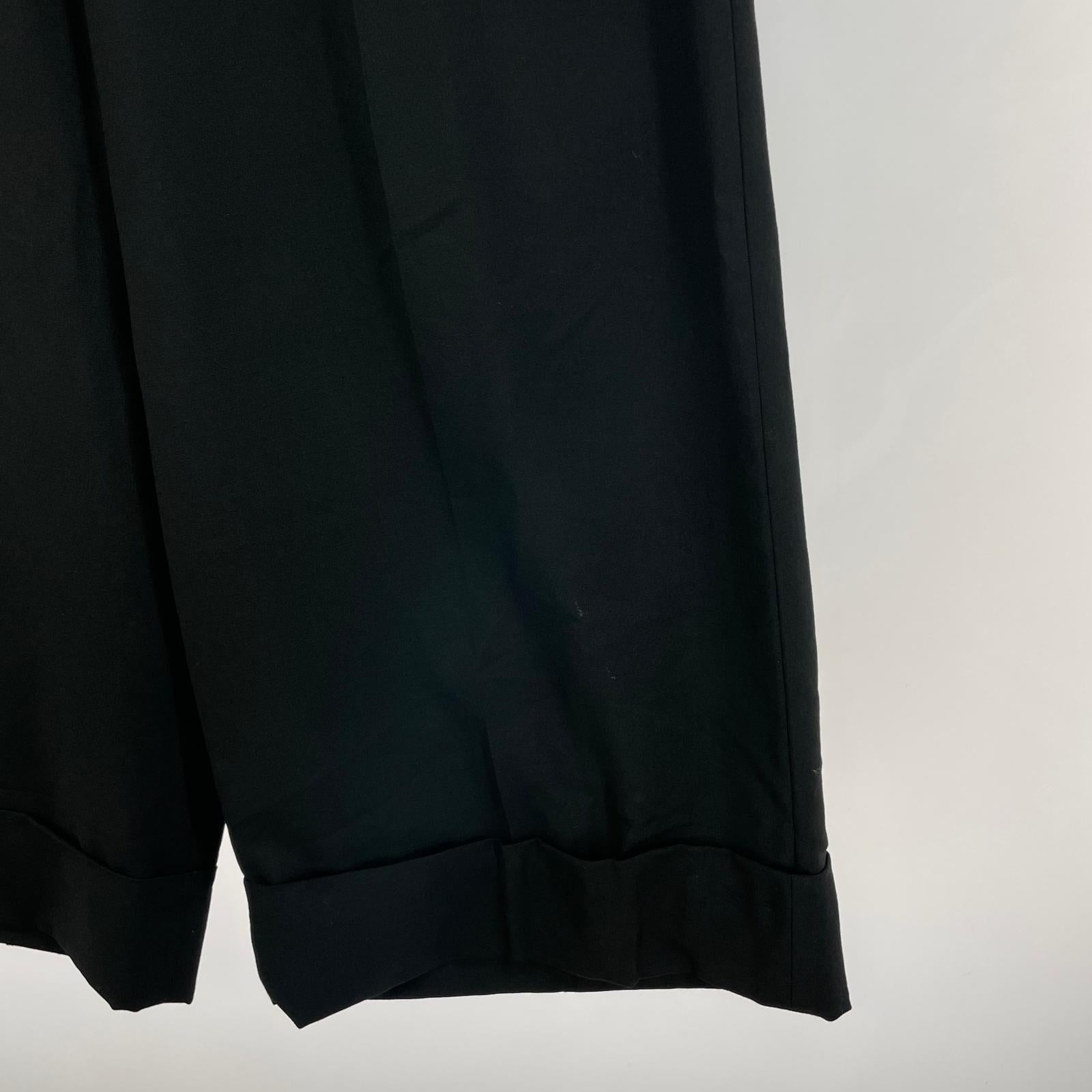 パンツ JUNYA WATANABE COMME des GARCONS 26SS ウールモヘア フレアバギー2タックスラックス S 黒 S ブラック