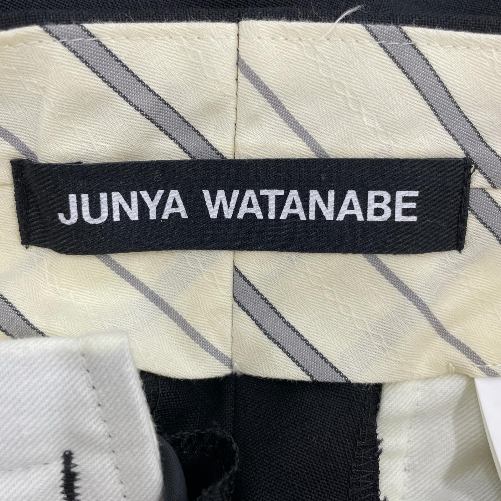 パンツ JUNYA WATANABE COMME des GARCONS 26SS ウールモヘア フレアバギー2タックスラックス S 黒 S ブラック