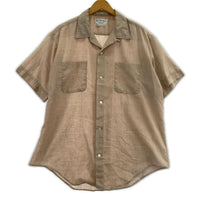 半袖シャツ ~70s 開襟シャツ NEVER IRON by CAMPUS (L) L ベージュ