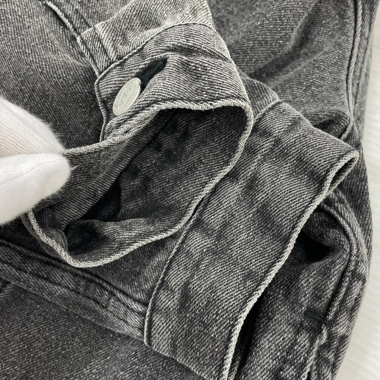 デニムジャケット デニムパンツ グレー M M ブラック