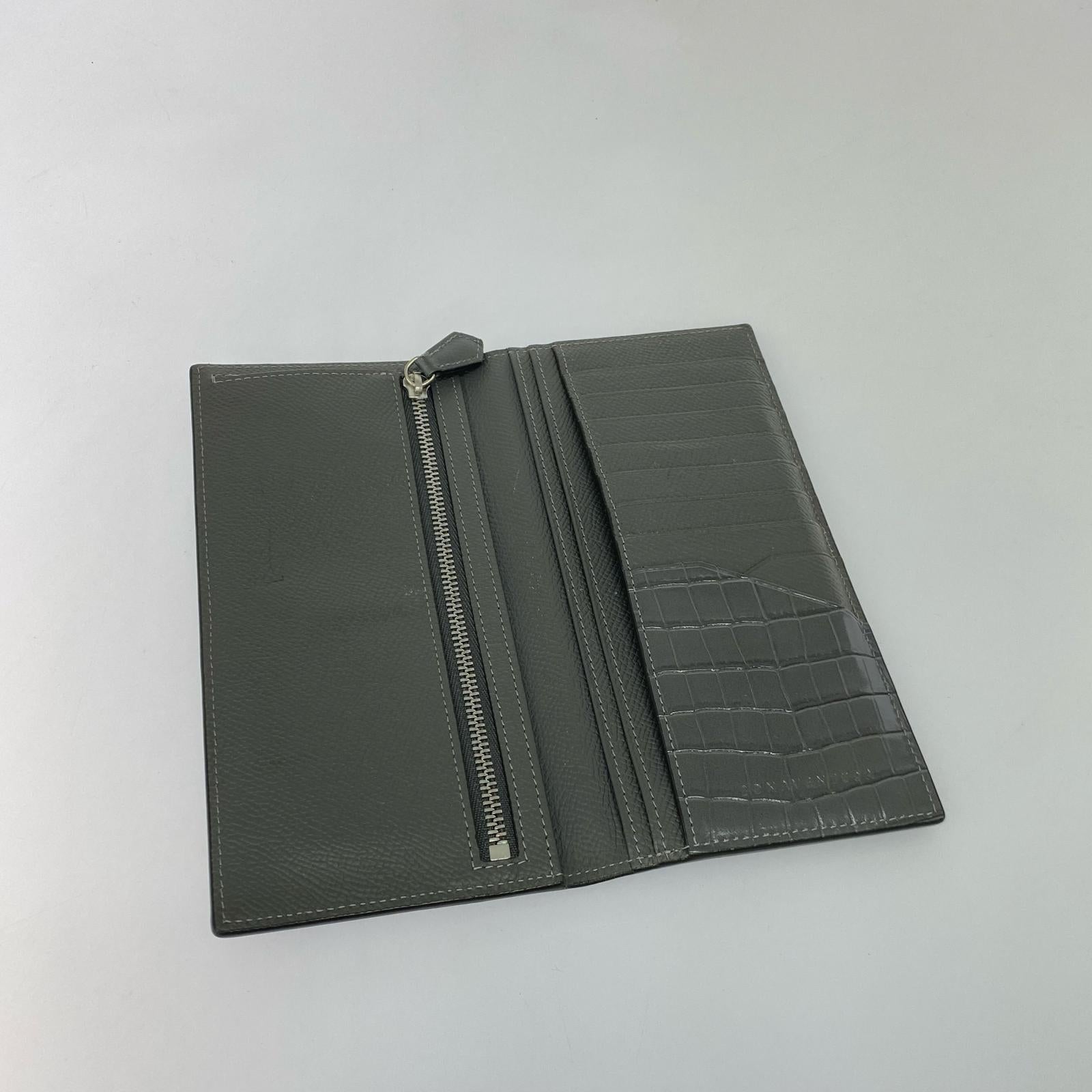 長財布 ラウンドウォレット グレー グレー