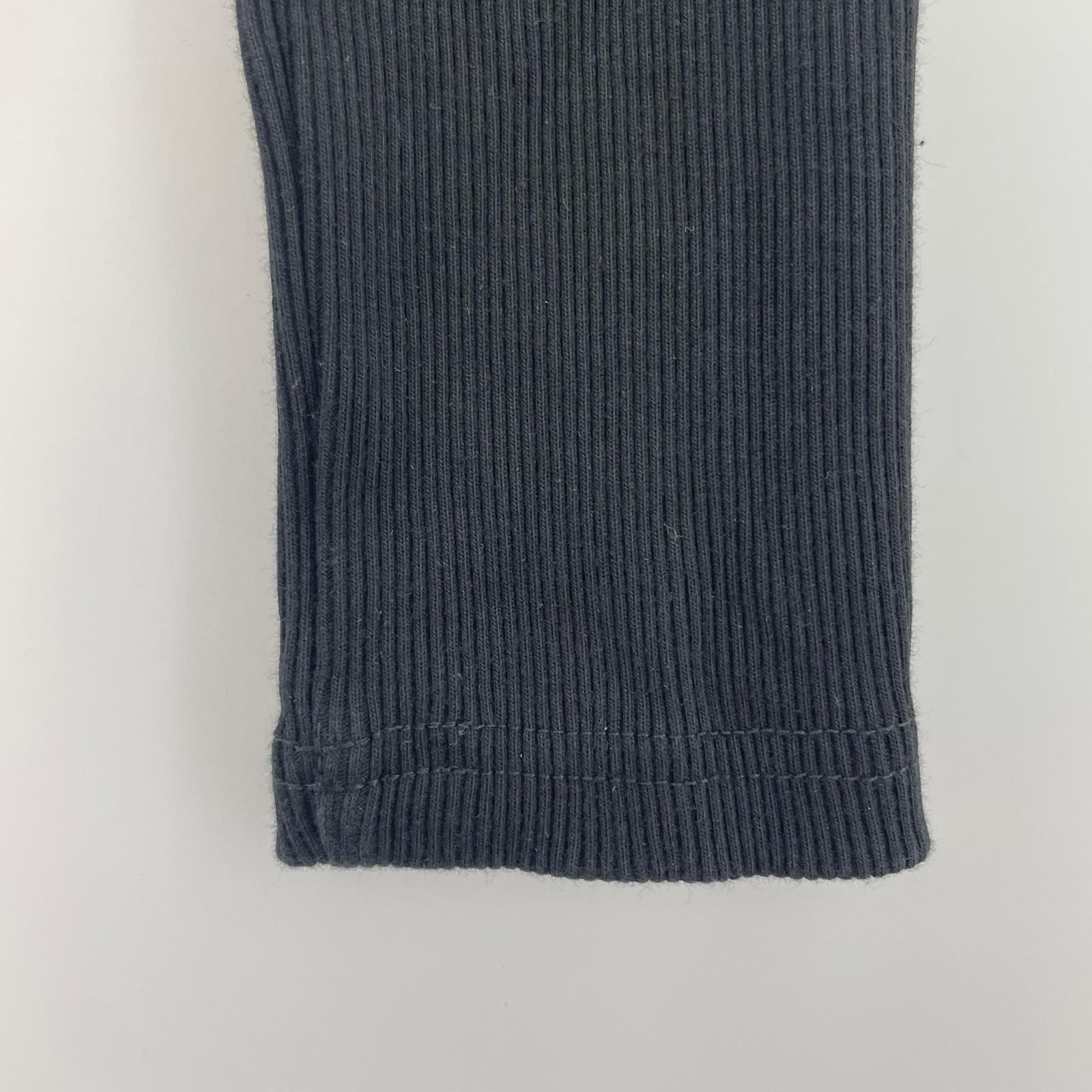 長袖Tシャツ リブボートネック カットソー ブラック