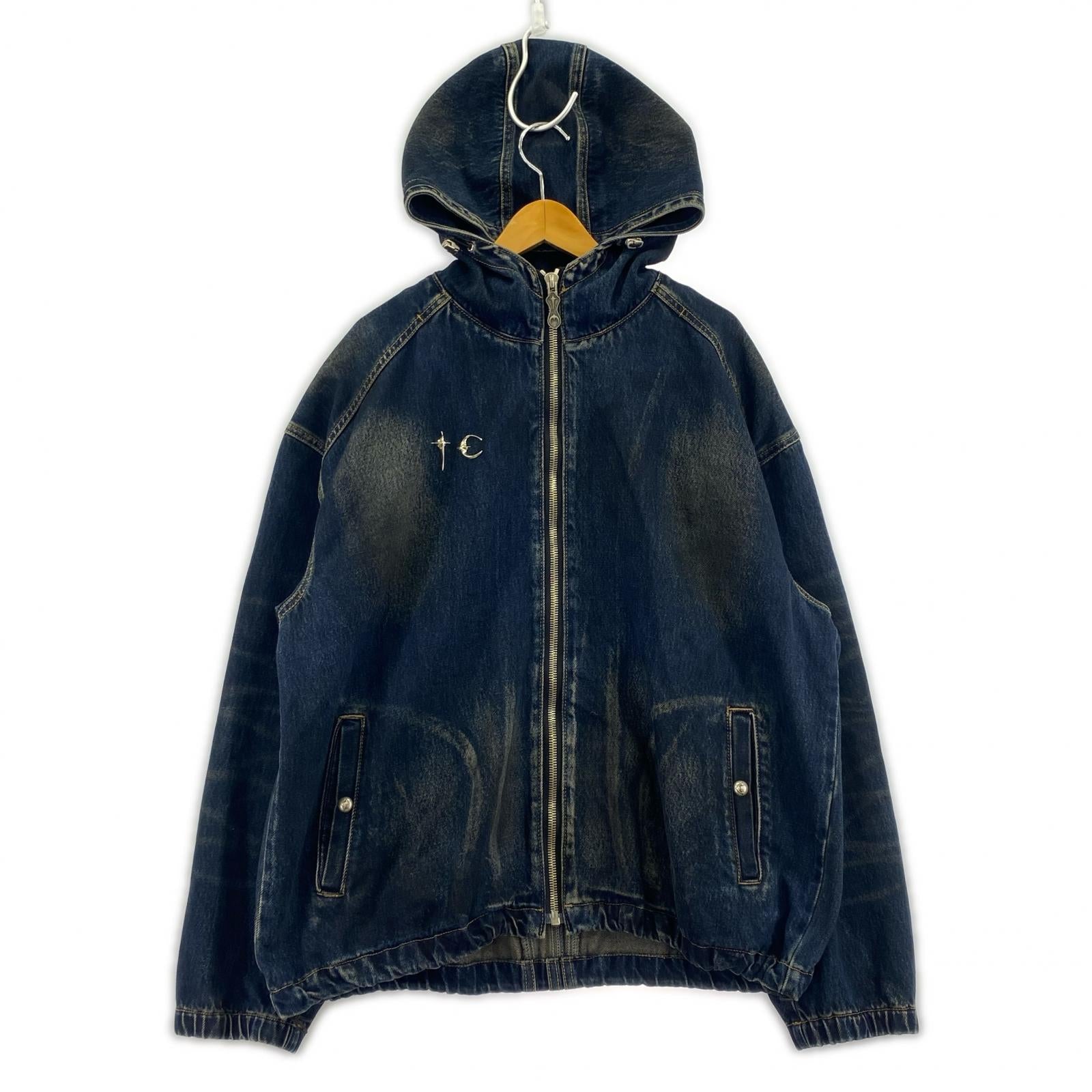 パーカー Thug Club Basic Emblem デニムジャケット インディゴ 2 ブルー