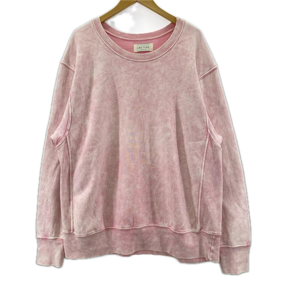 スウェット LES TIEN USA製 ピンク (L) L ピンク