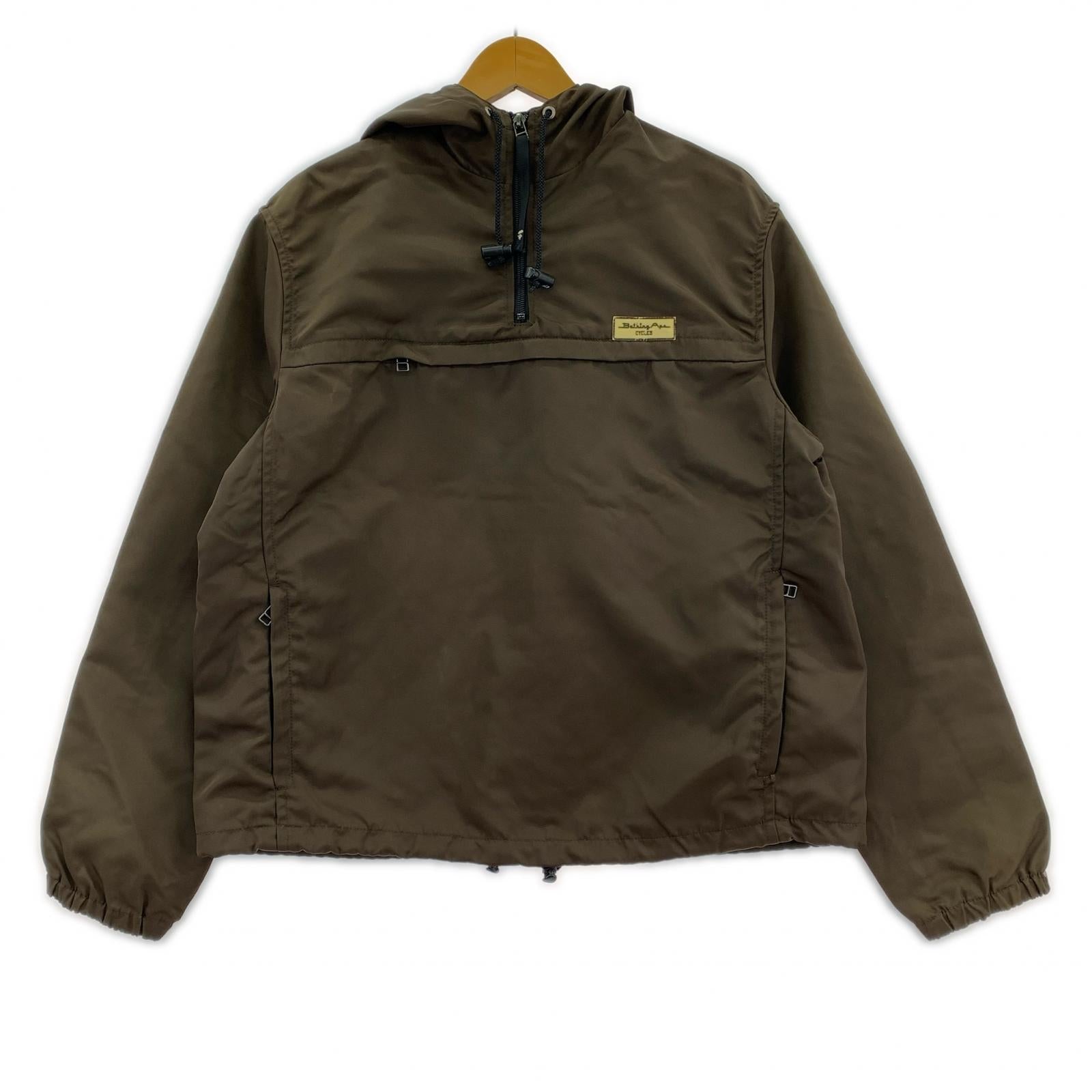 ジャケット A BATHING APE 90s~ CYCLESタグ アノラックパーカー M 茶 ブラウン