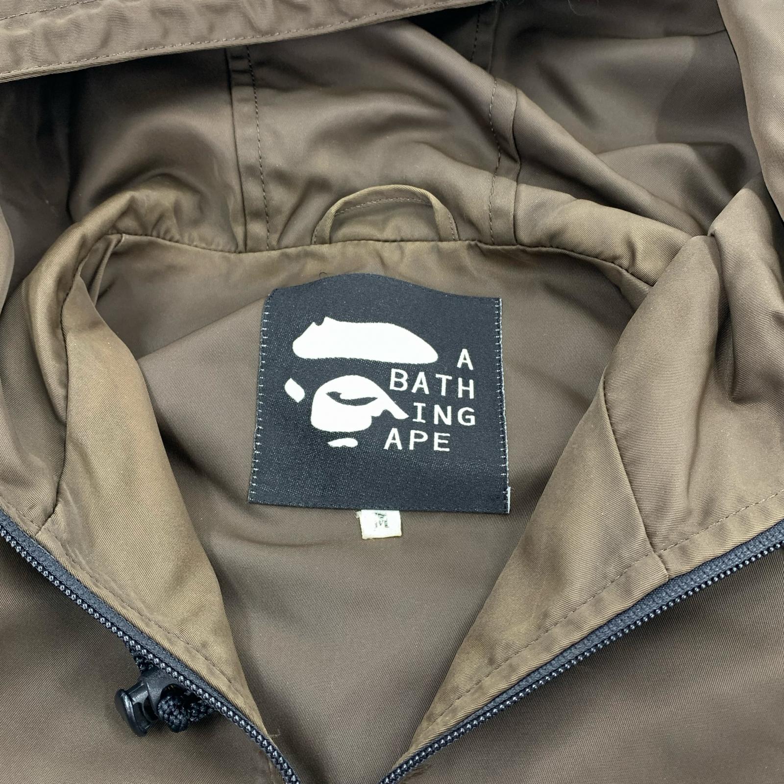 ジャケット A BATHING APE 90s~ CYCLESタグ アノラックパーカー M 茶 ブラウン