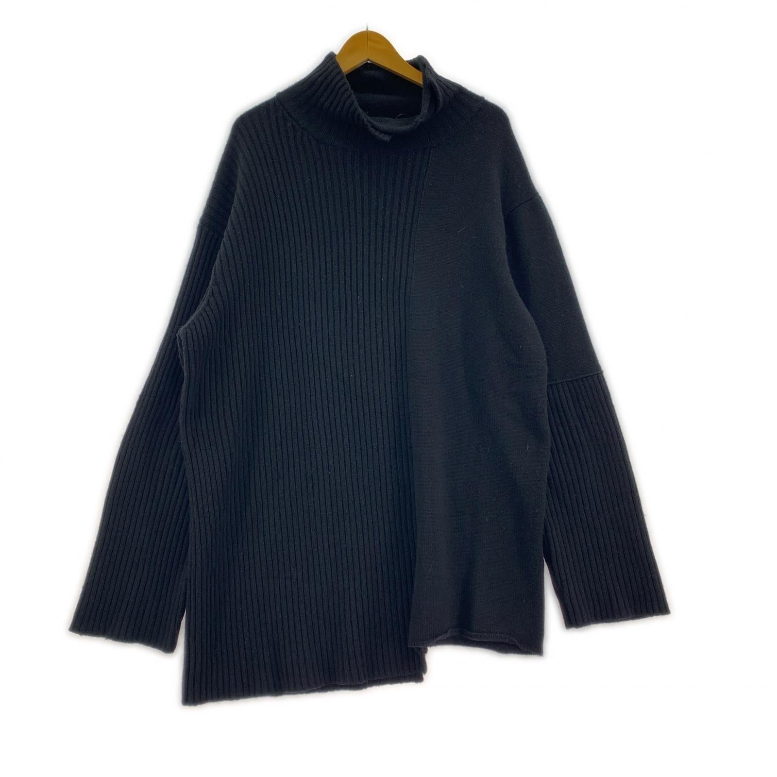ニット 22AW 衿二重タートルニットセーター 3 黒 ブラック